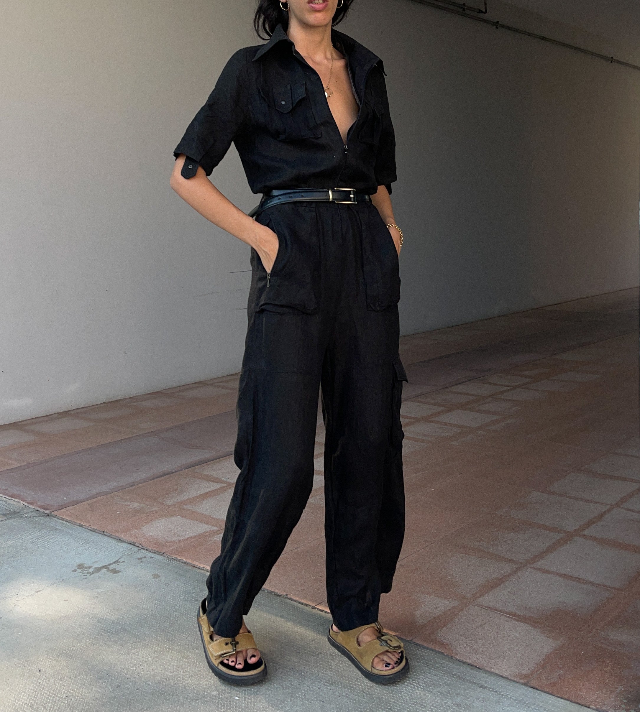 Alysi linen boilersuit