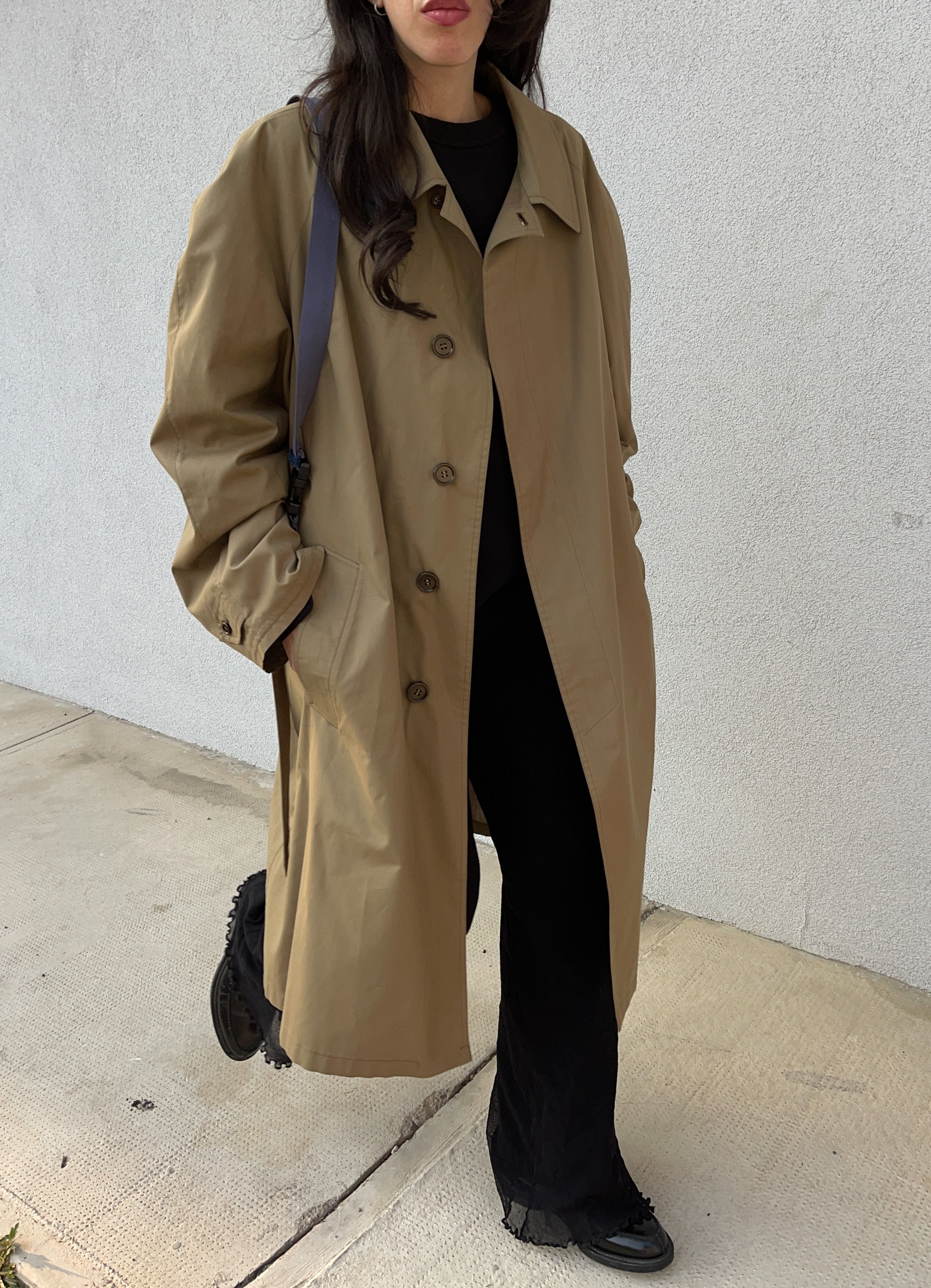 Khaki lightweight trench
