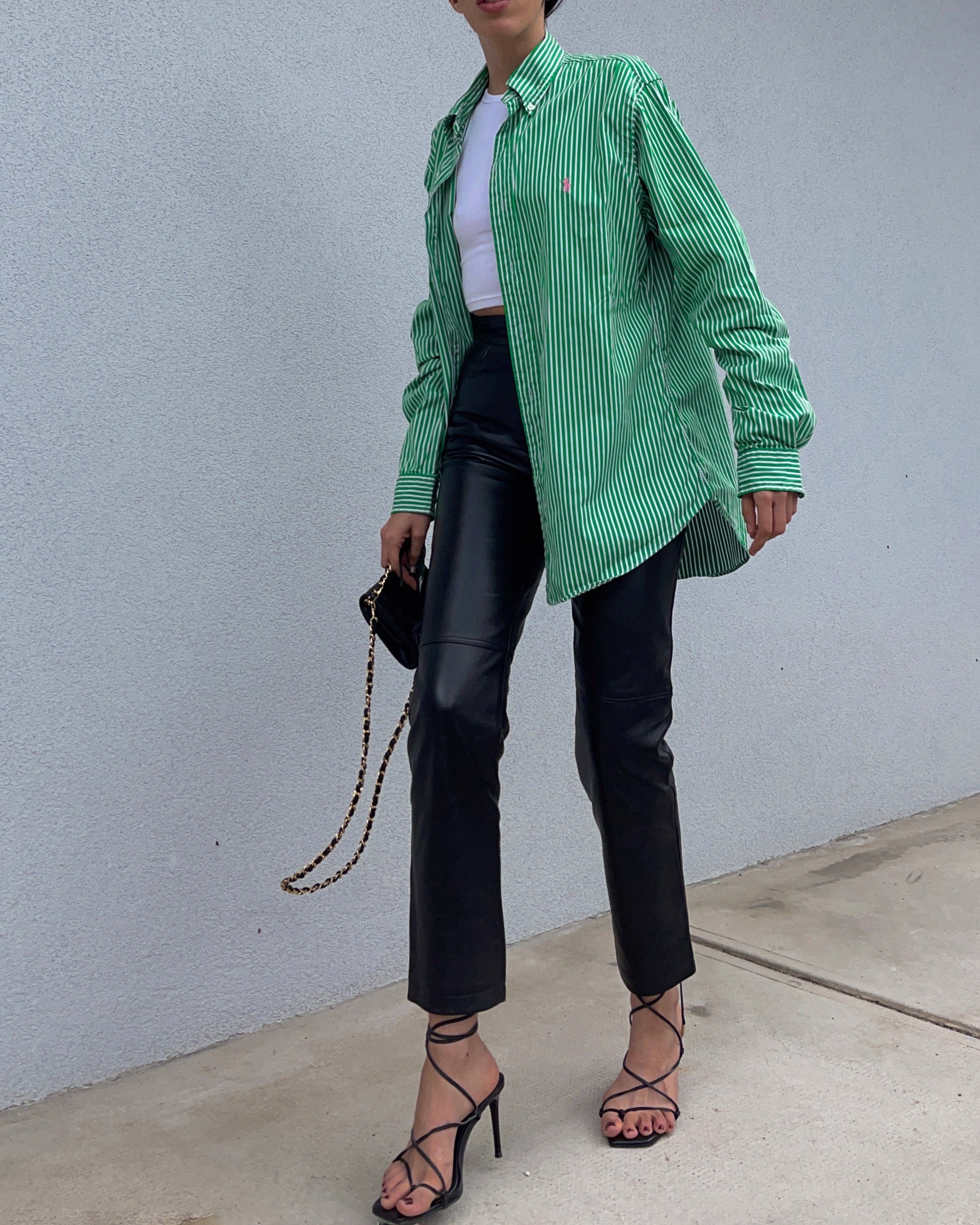 Ralph Lauren green stripes shirt