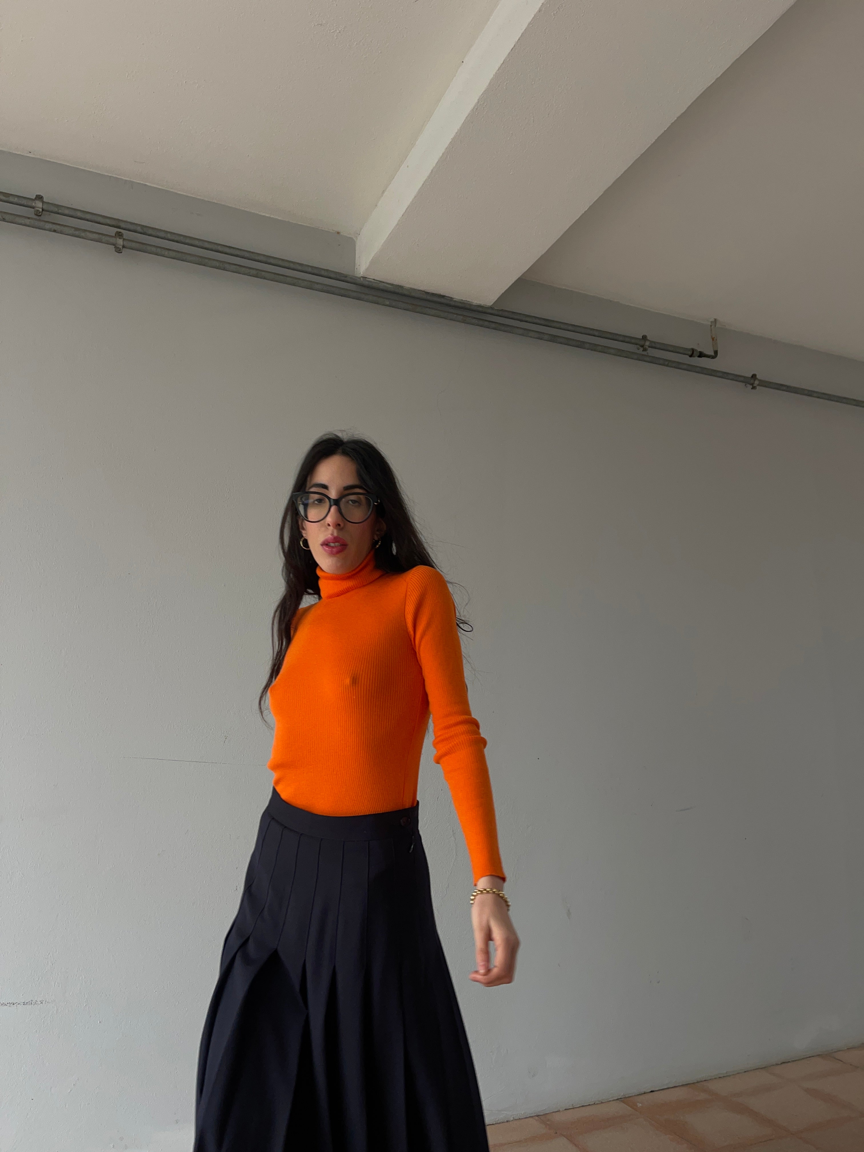 100 merino ribbed turtleneck