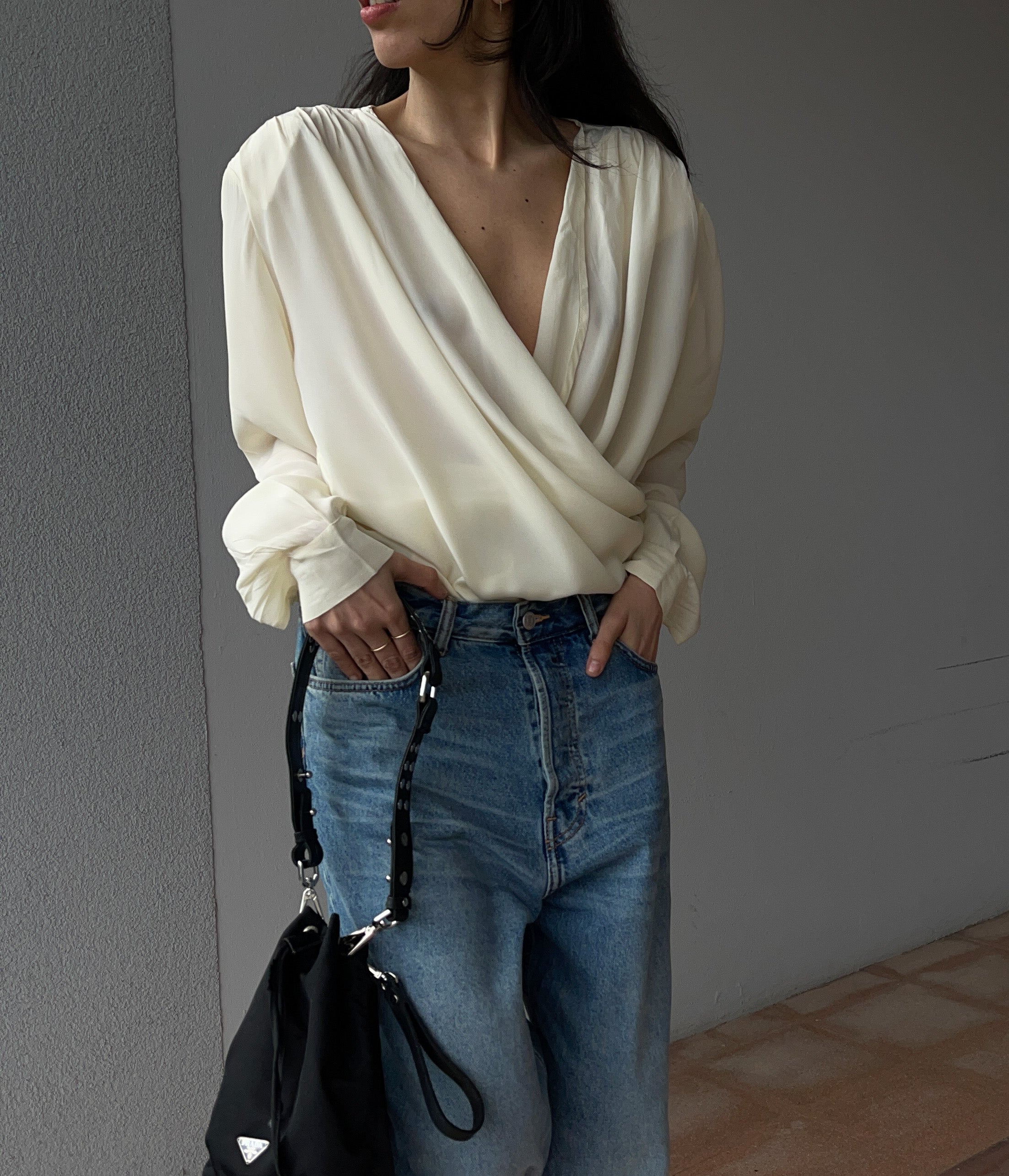100 silk wrap shirt