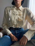 Silk rouches shirt