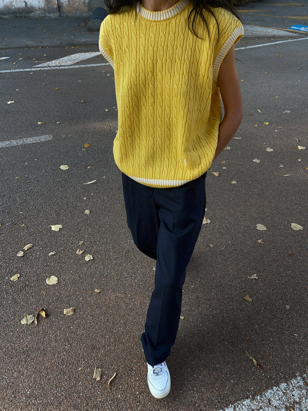 Ysl yellow wool vest