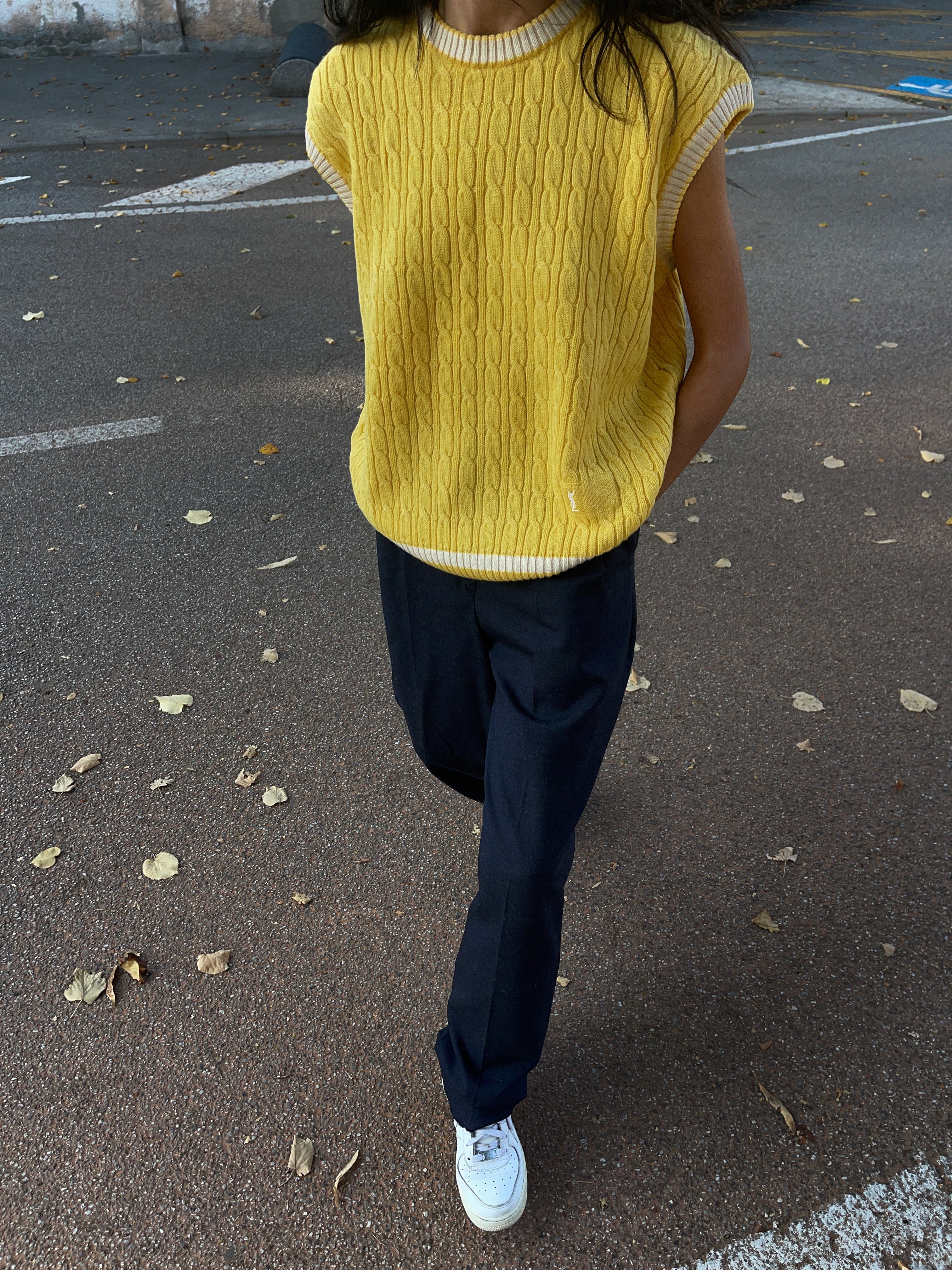Ysl yellow wool vest