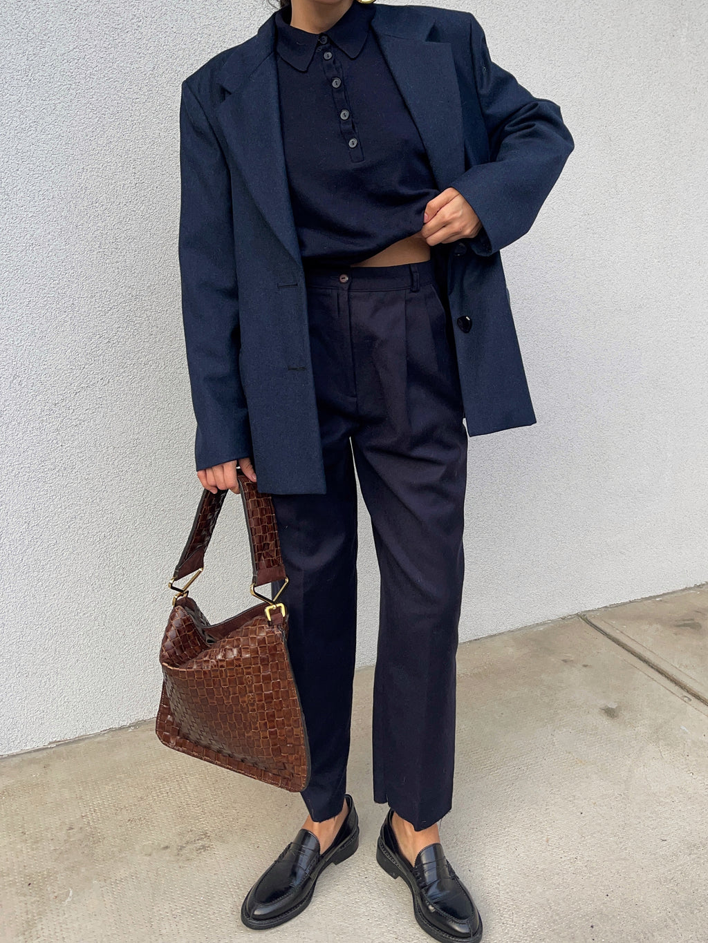 Blue wool blazer