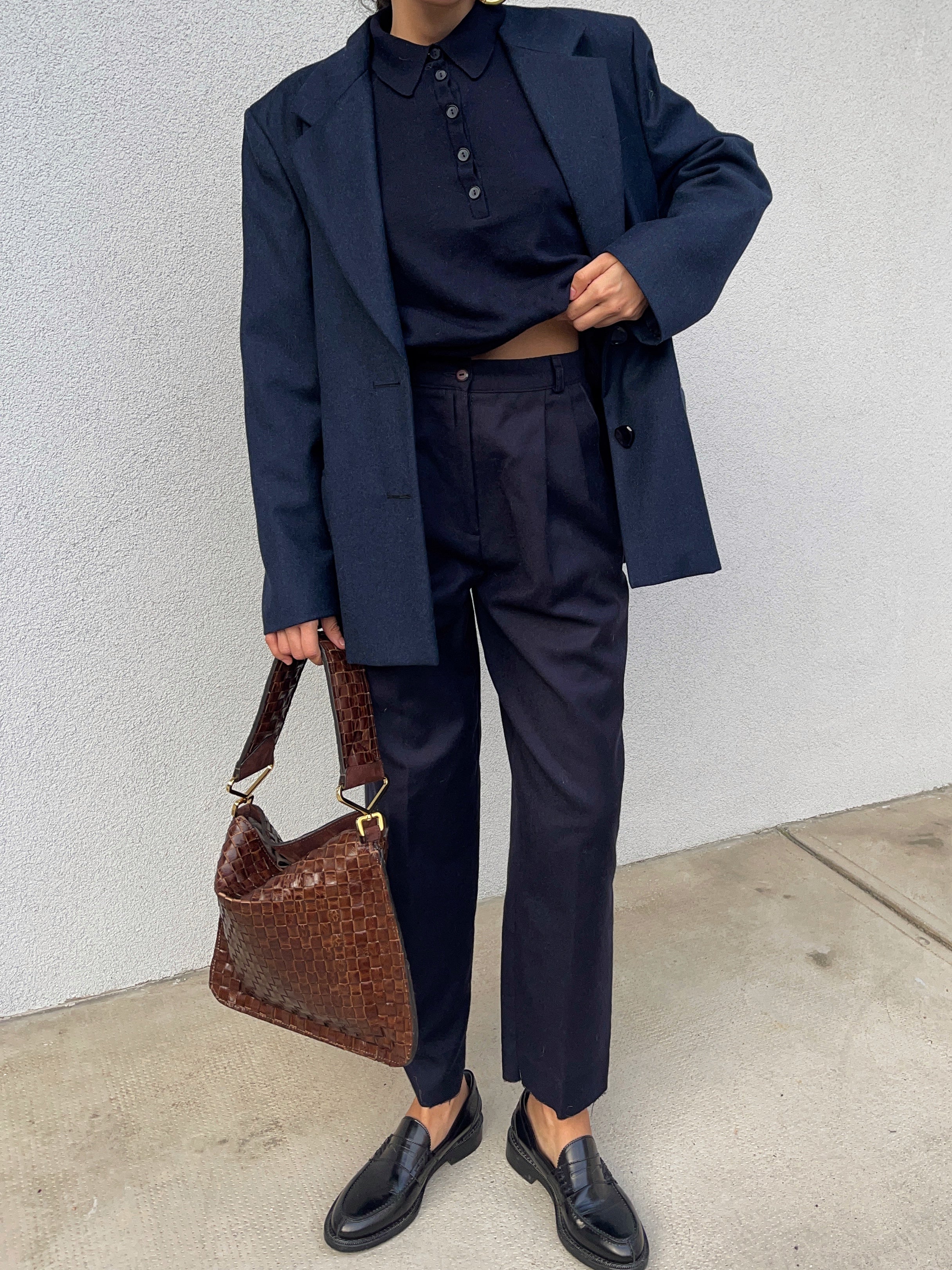 Blue wool blazer