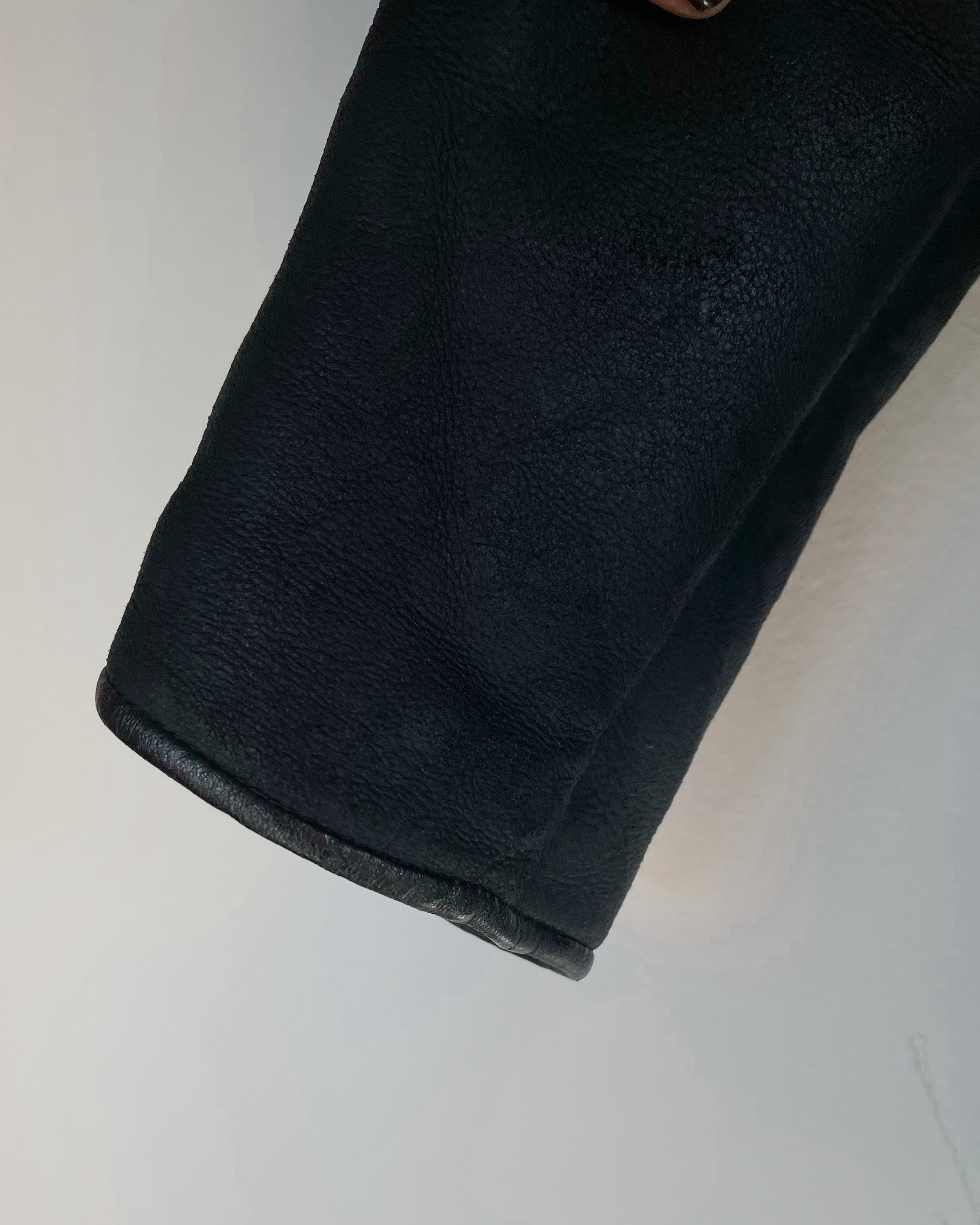 Black shearling coat