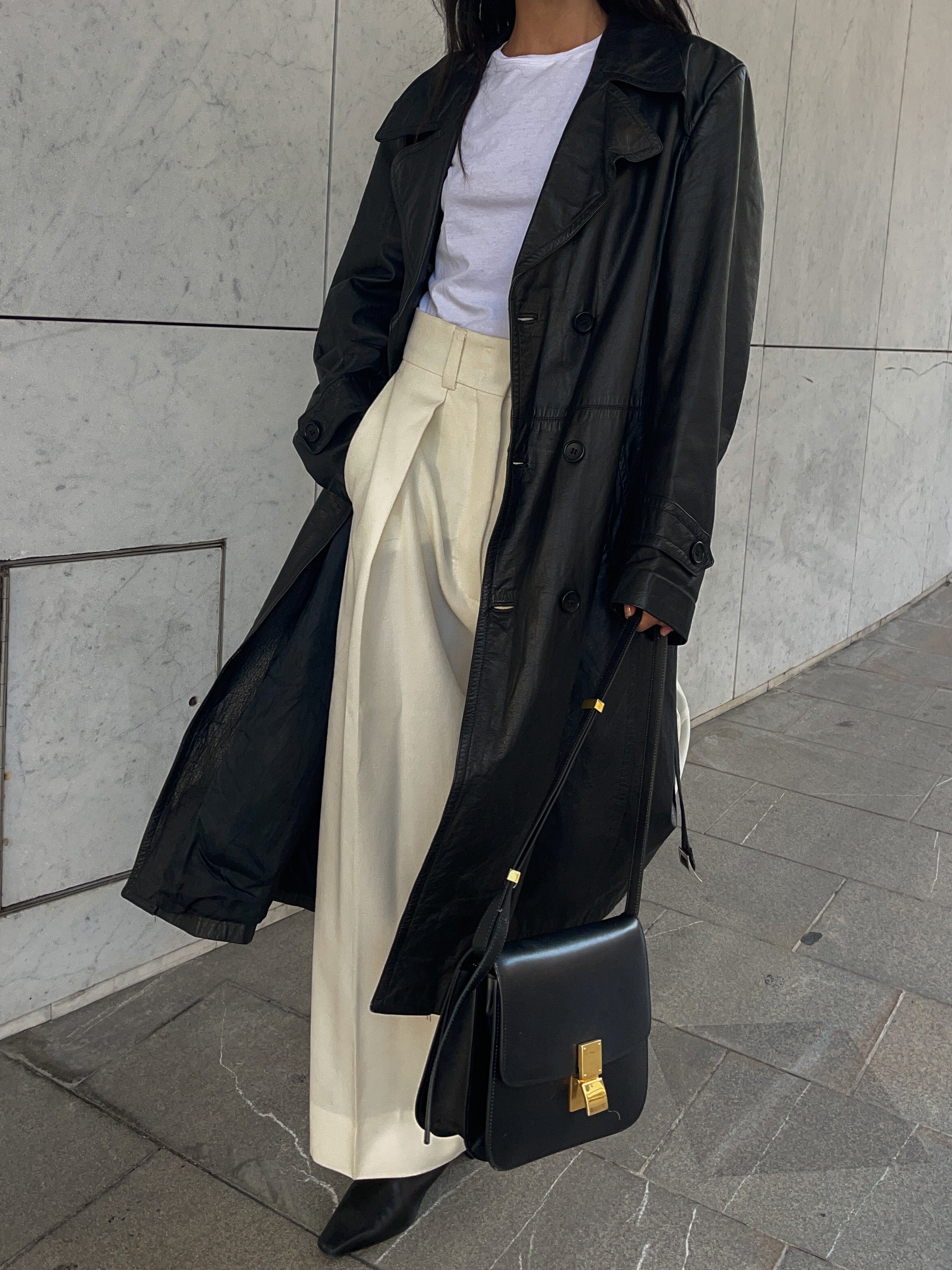 Black Leather trench
