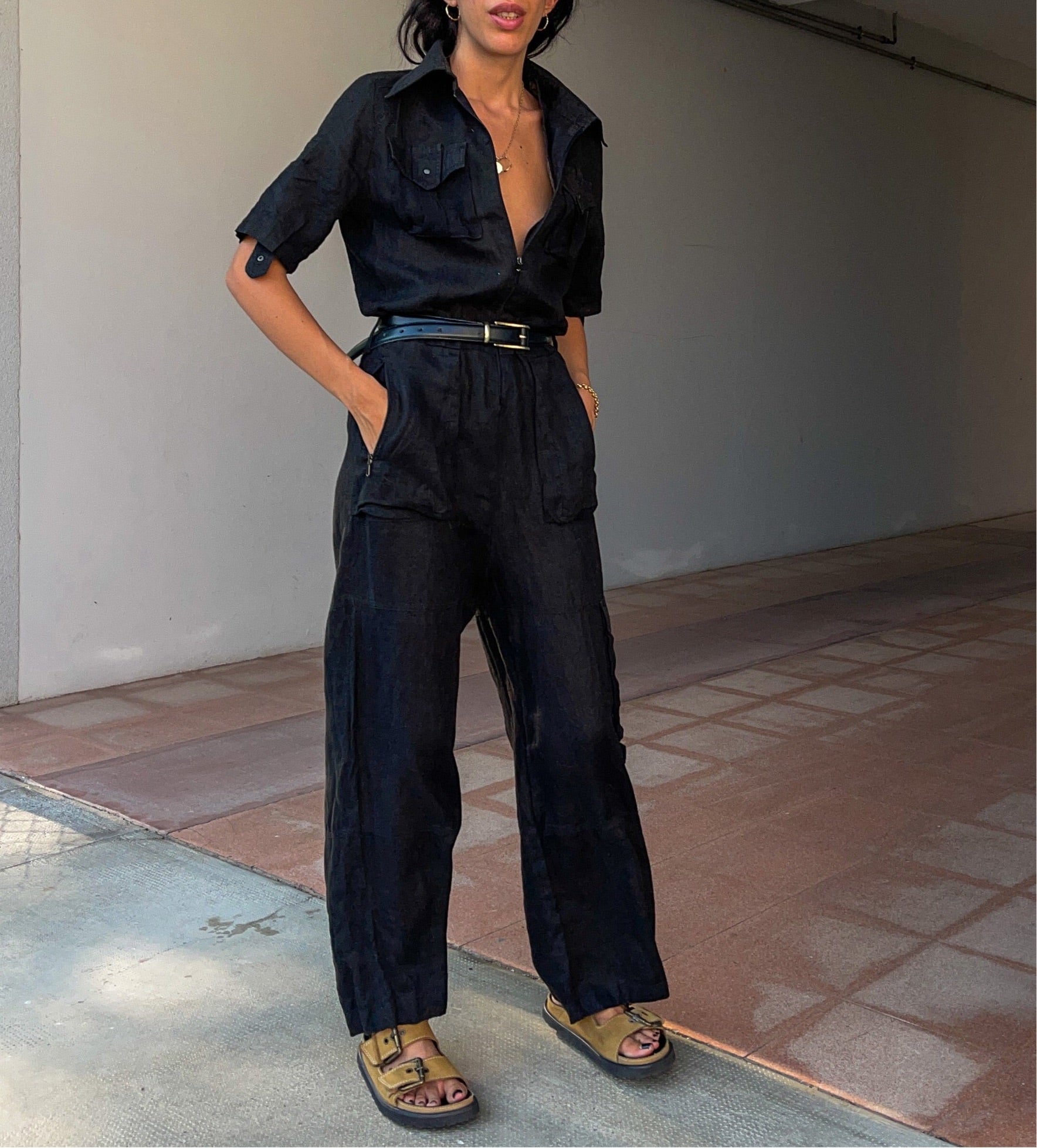 Alysi linen boilersuit