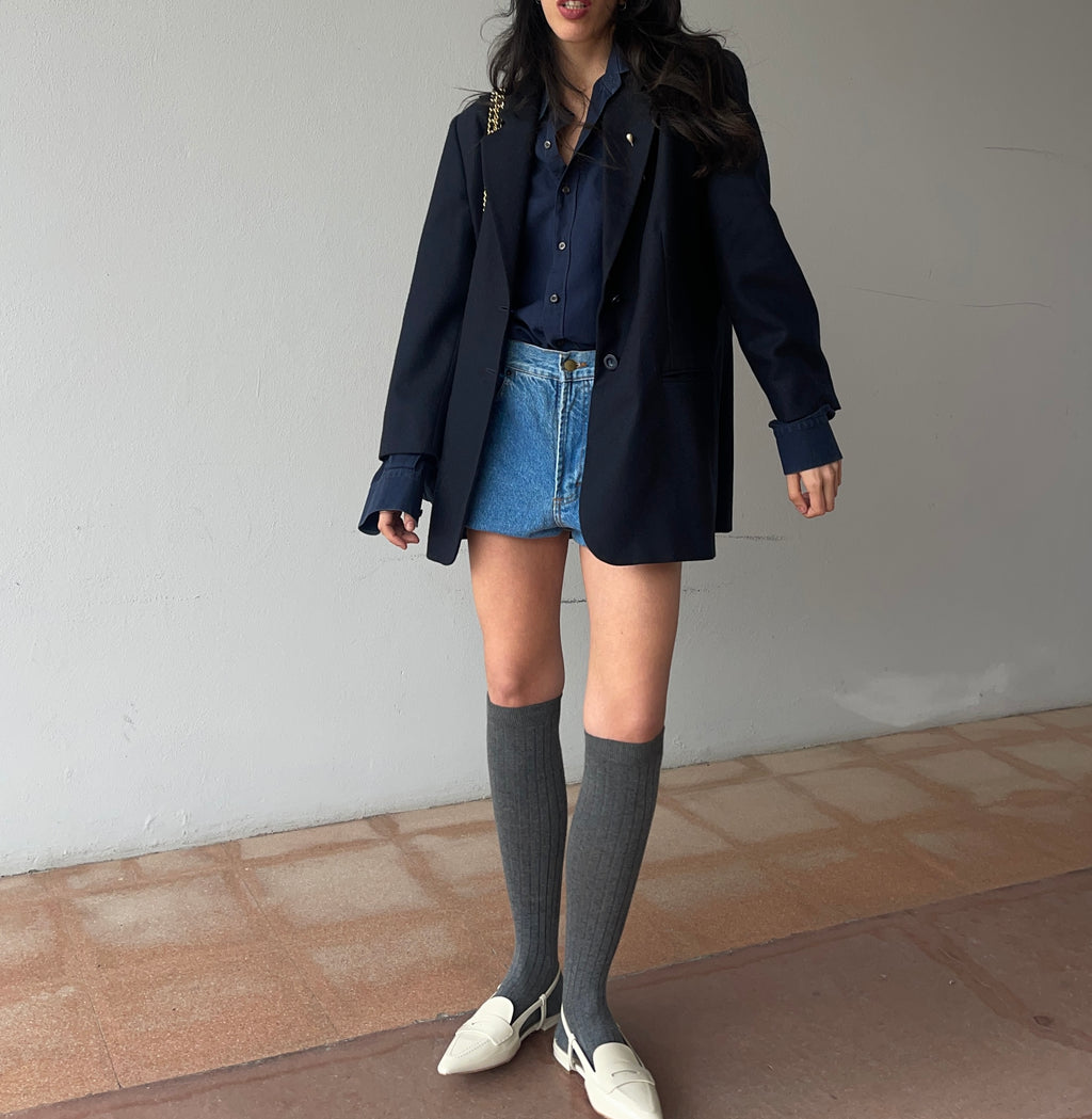 Blue wool blazer