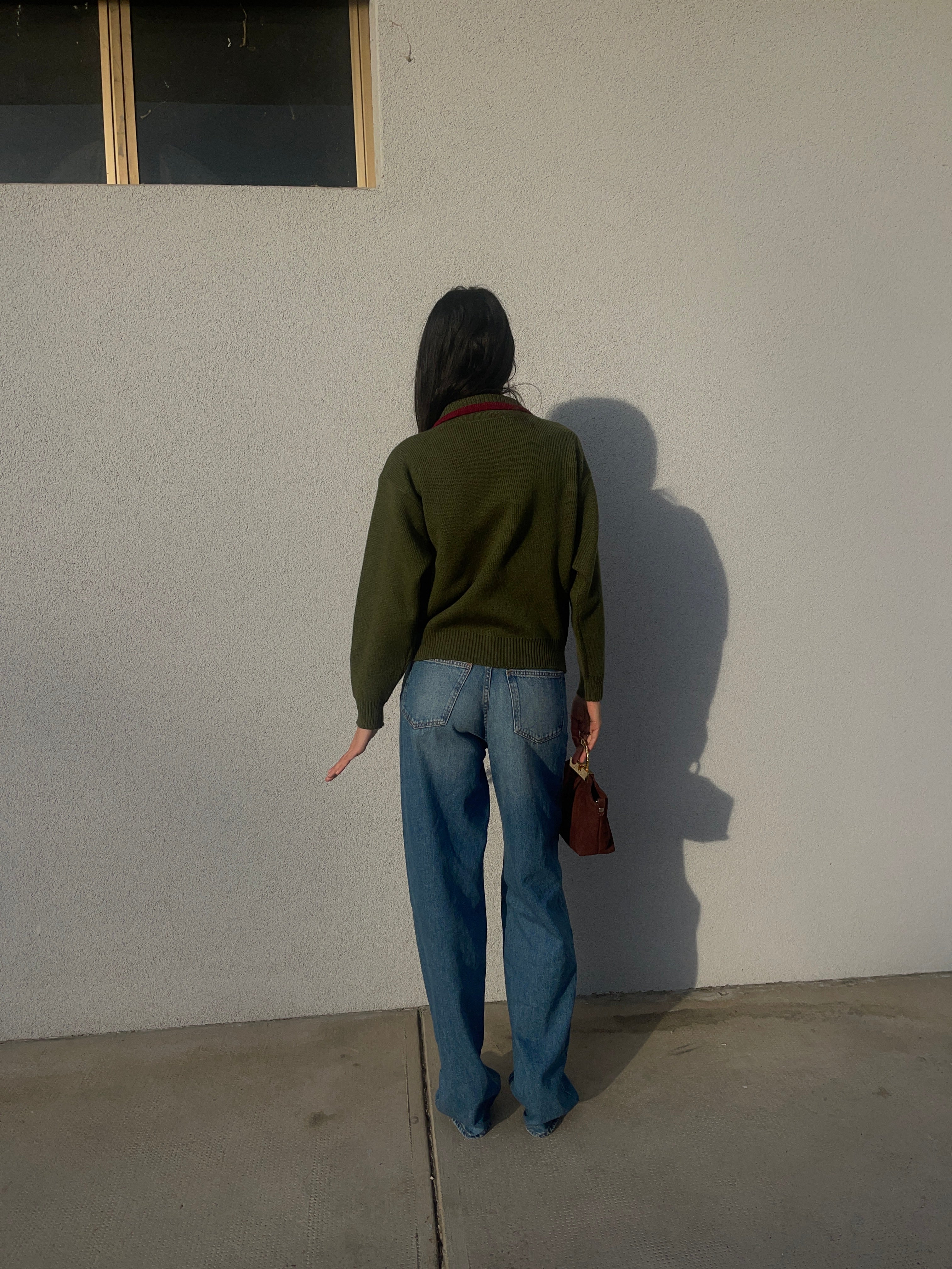 100 wool cropped cardigan