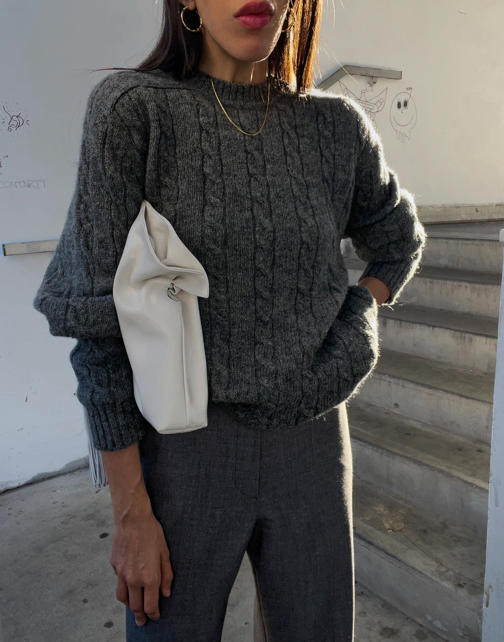 Grey wool jumper