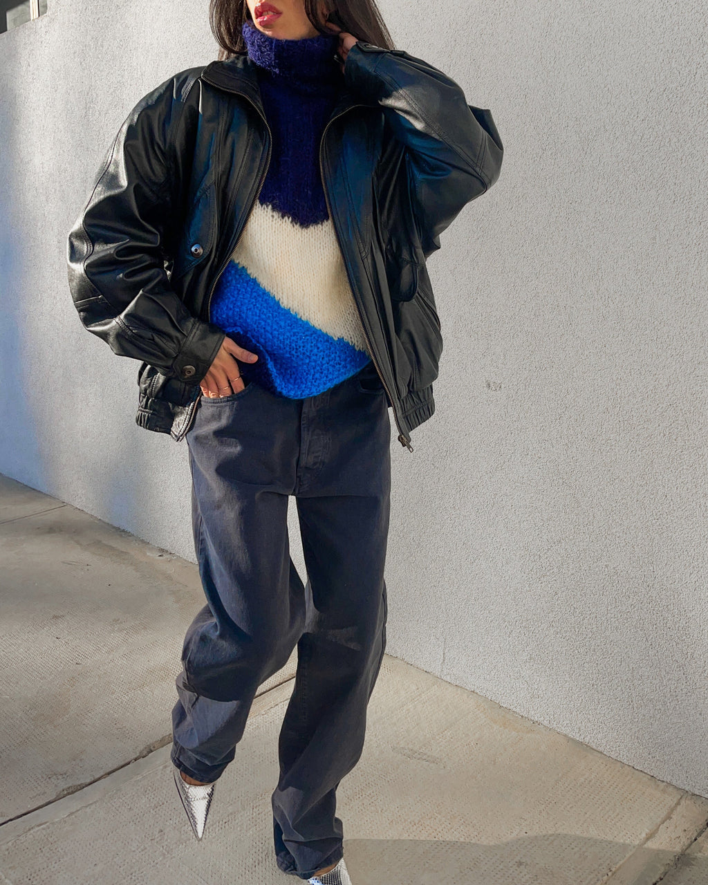 Blue vintage denim