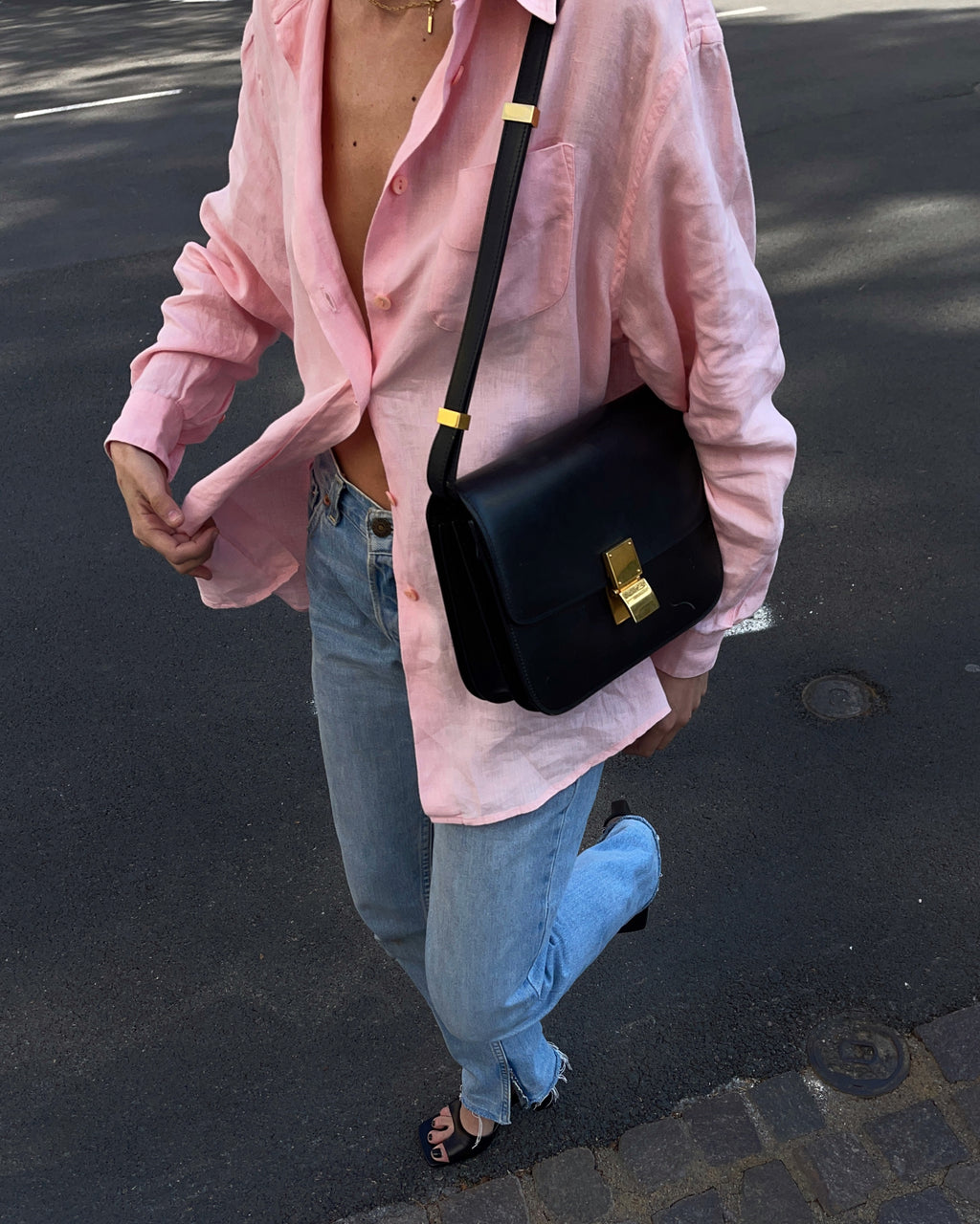 Max Mara pink linen shirt