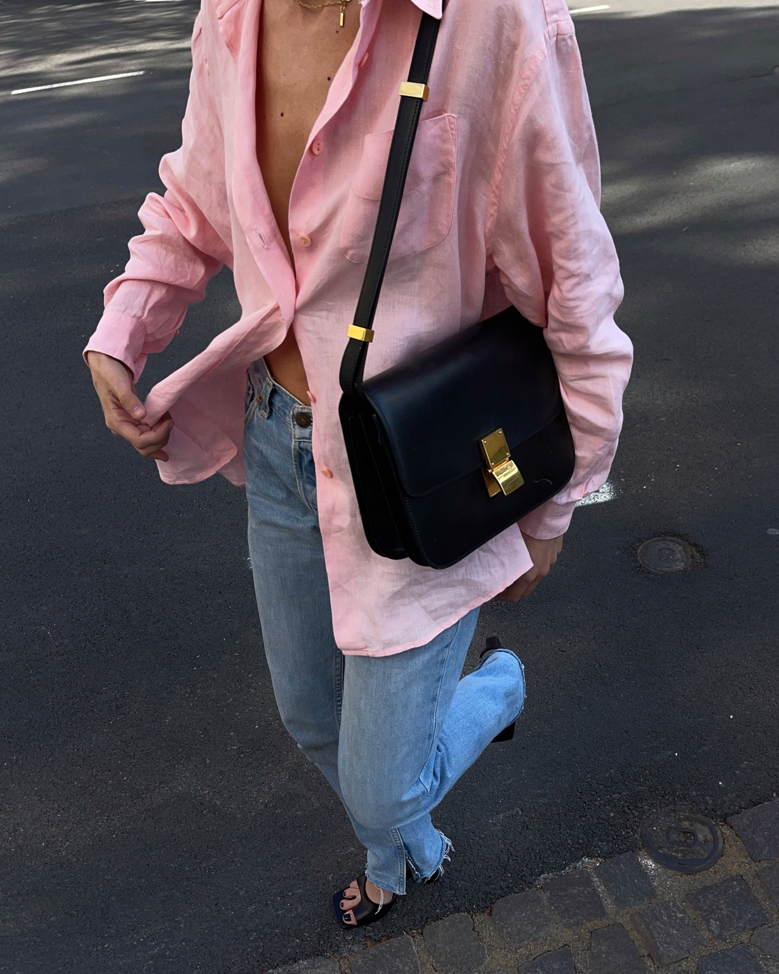 Max Mara pink linen shirt