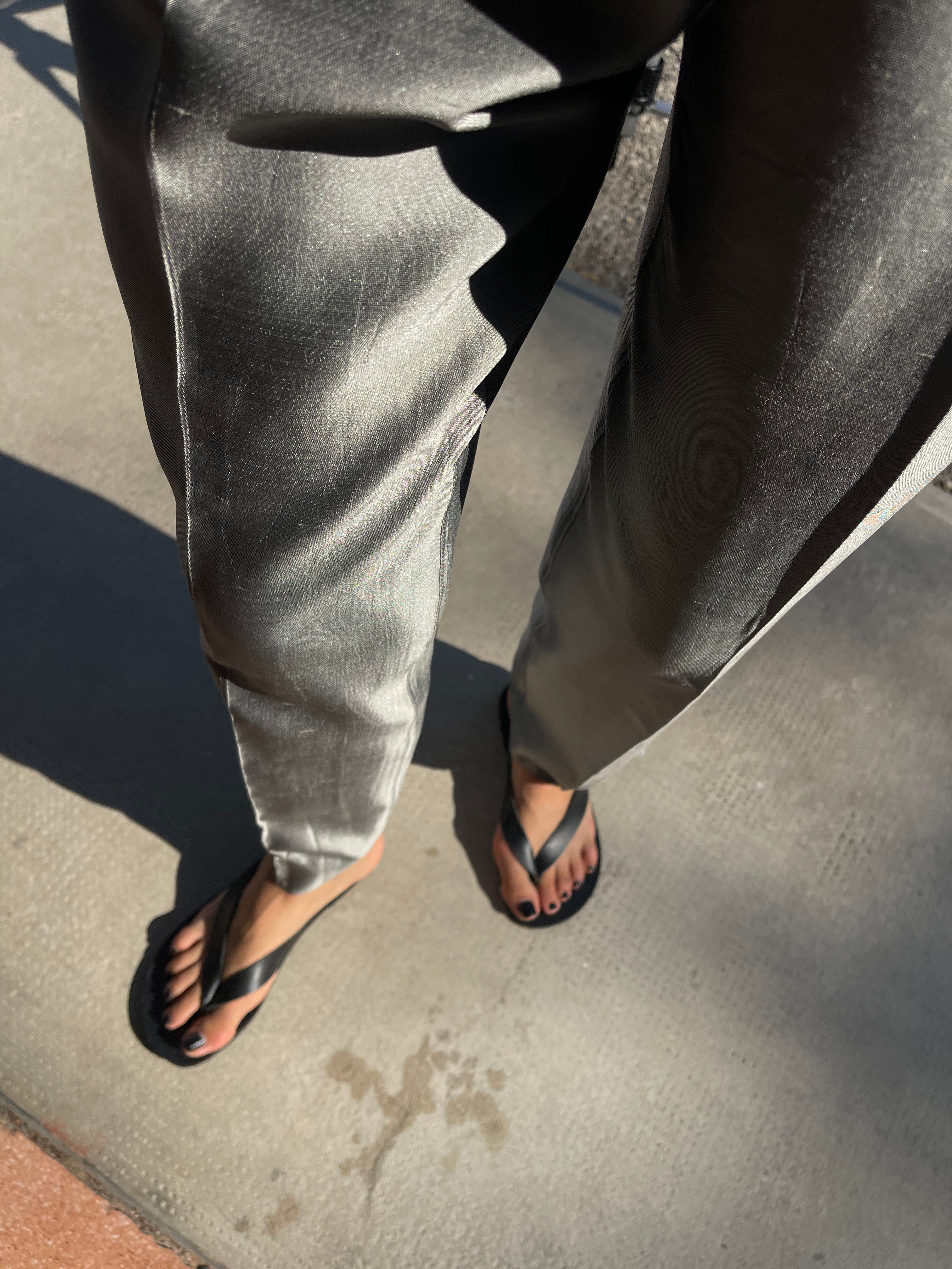 silk blend  trousers