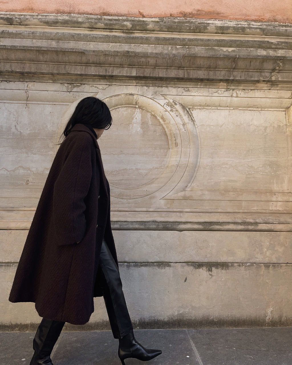 Chocolate wool coat