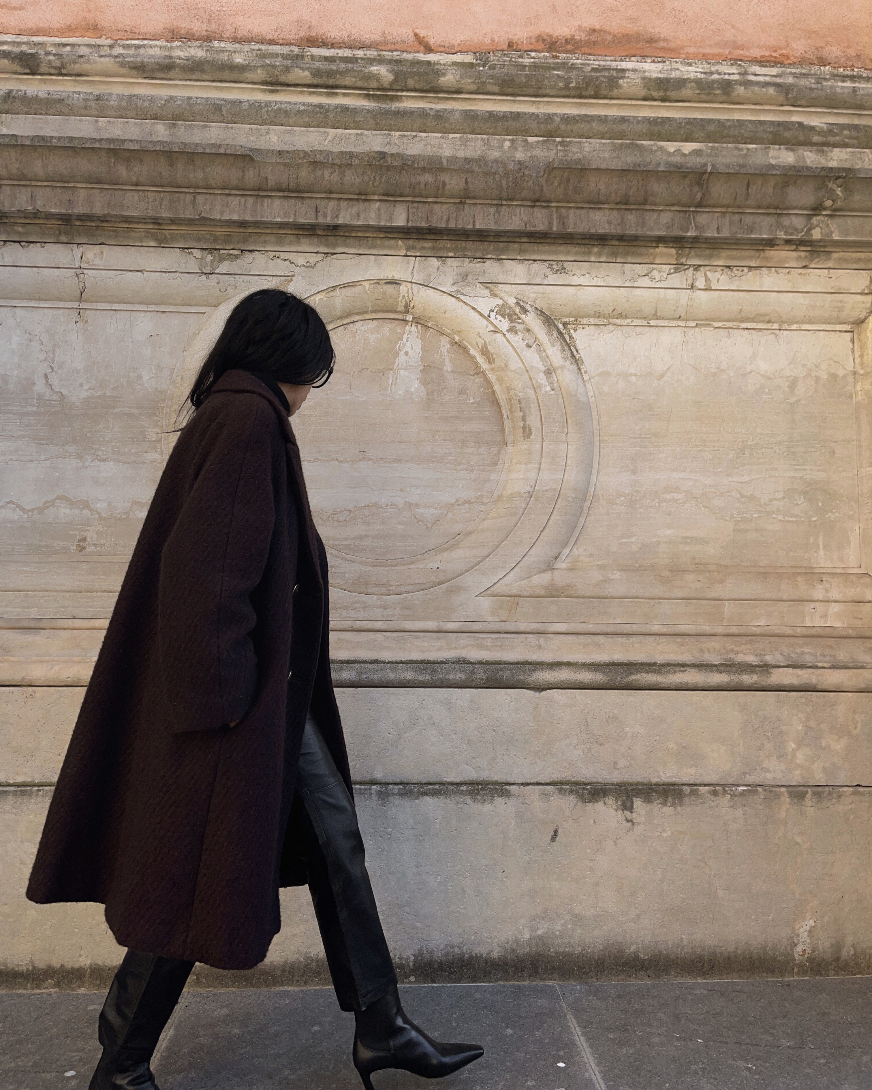 Chocolate wool coat