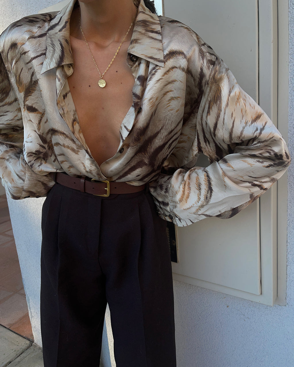 Mamma di Livio 100 liquid silk shirt