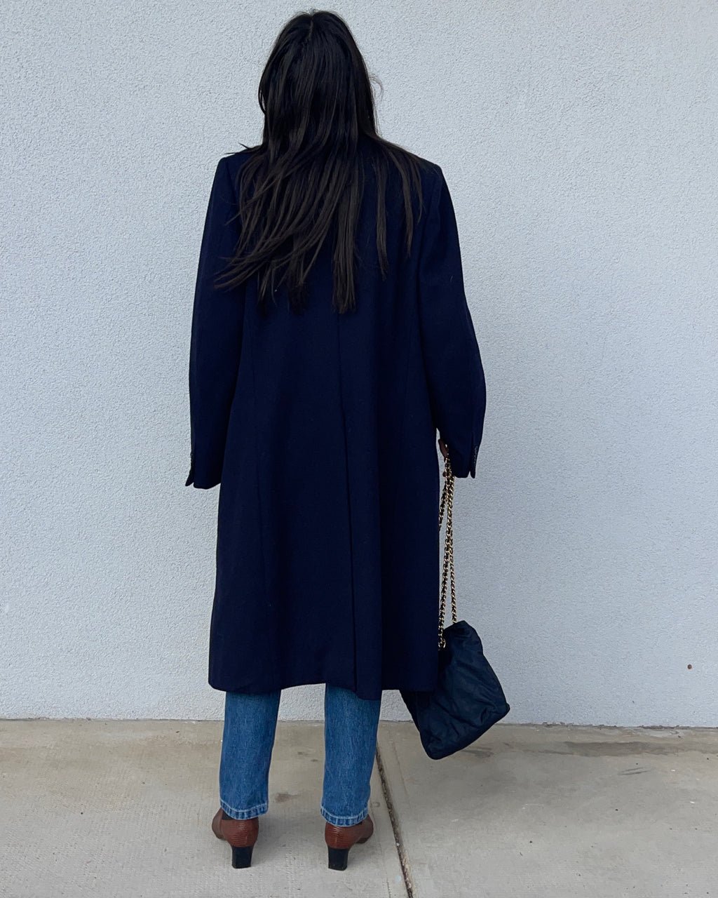 100 wool blue coat