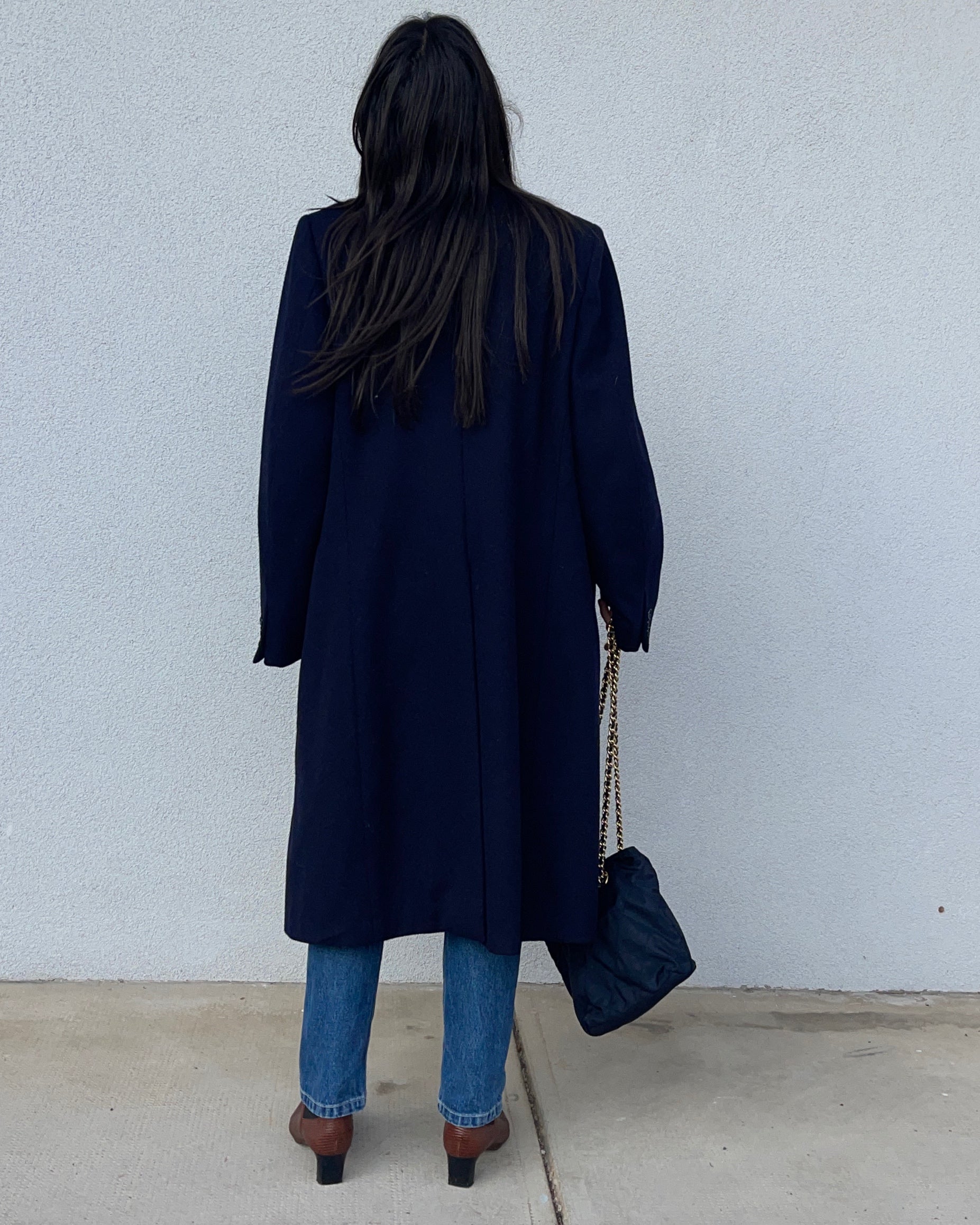 100 wool blue coat