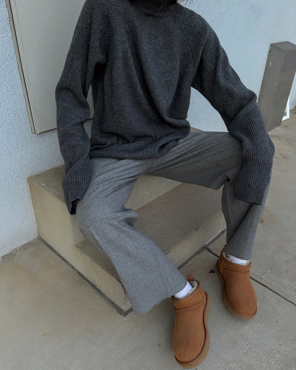 Grey cashmere jumper