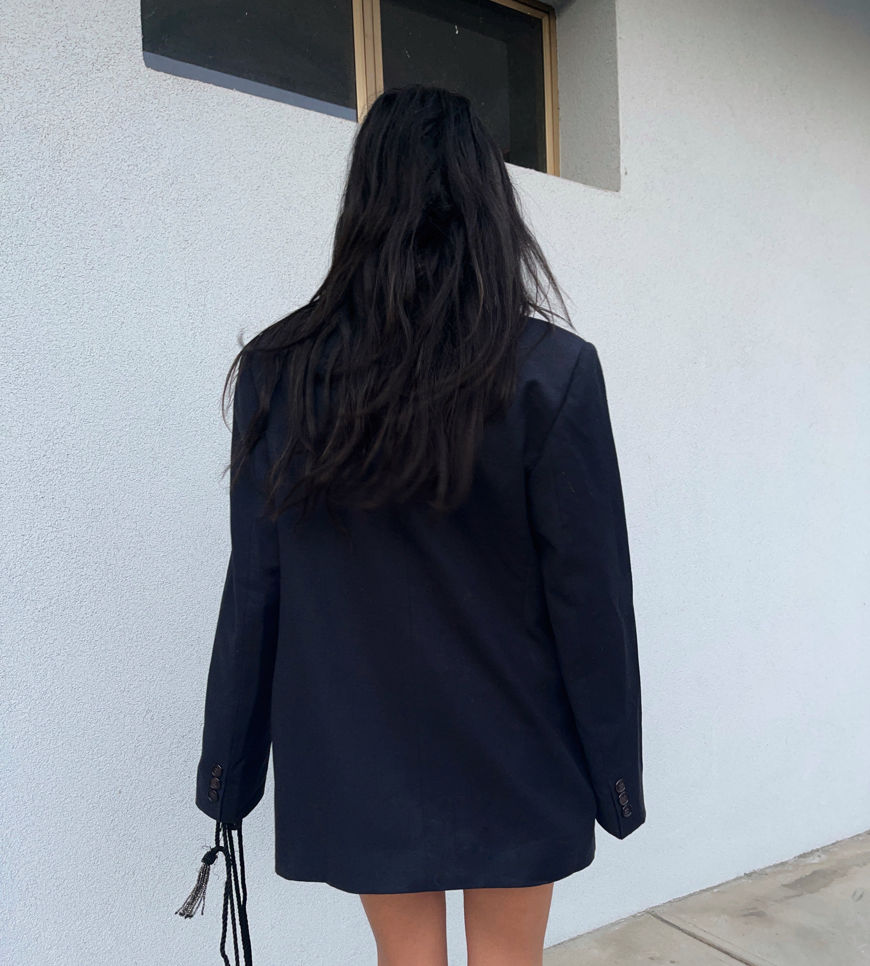 Blue wool blazer