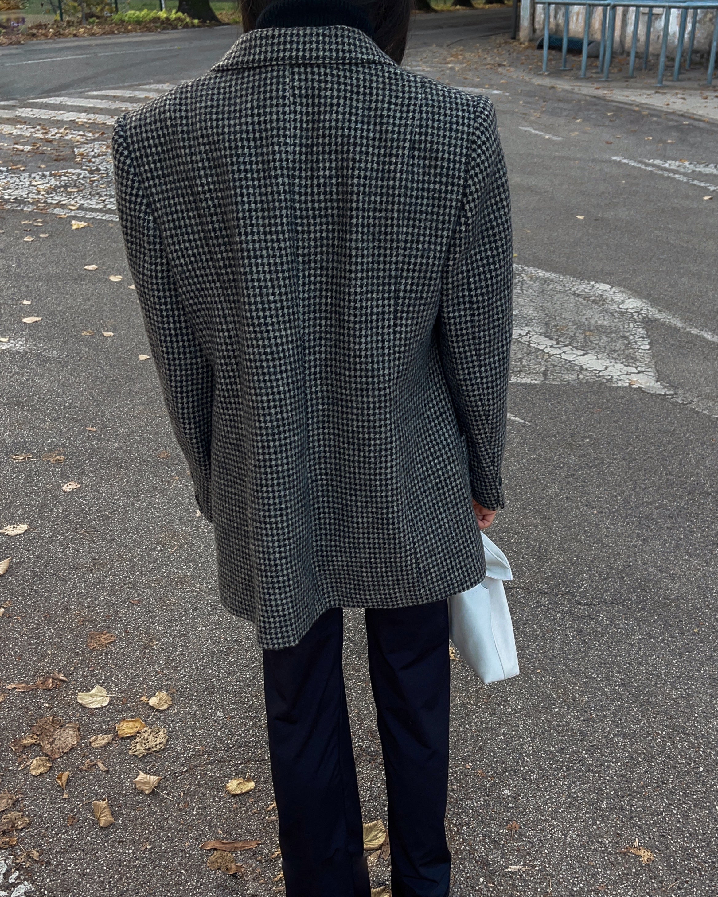 Pied de poule wool blazer