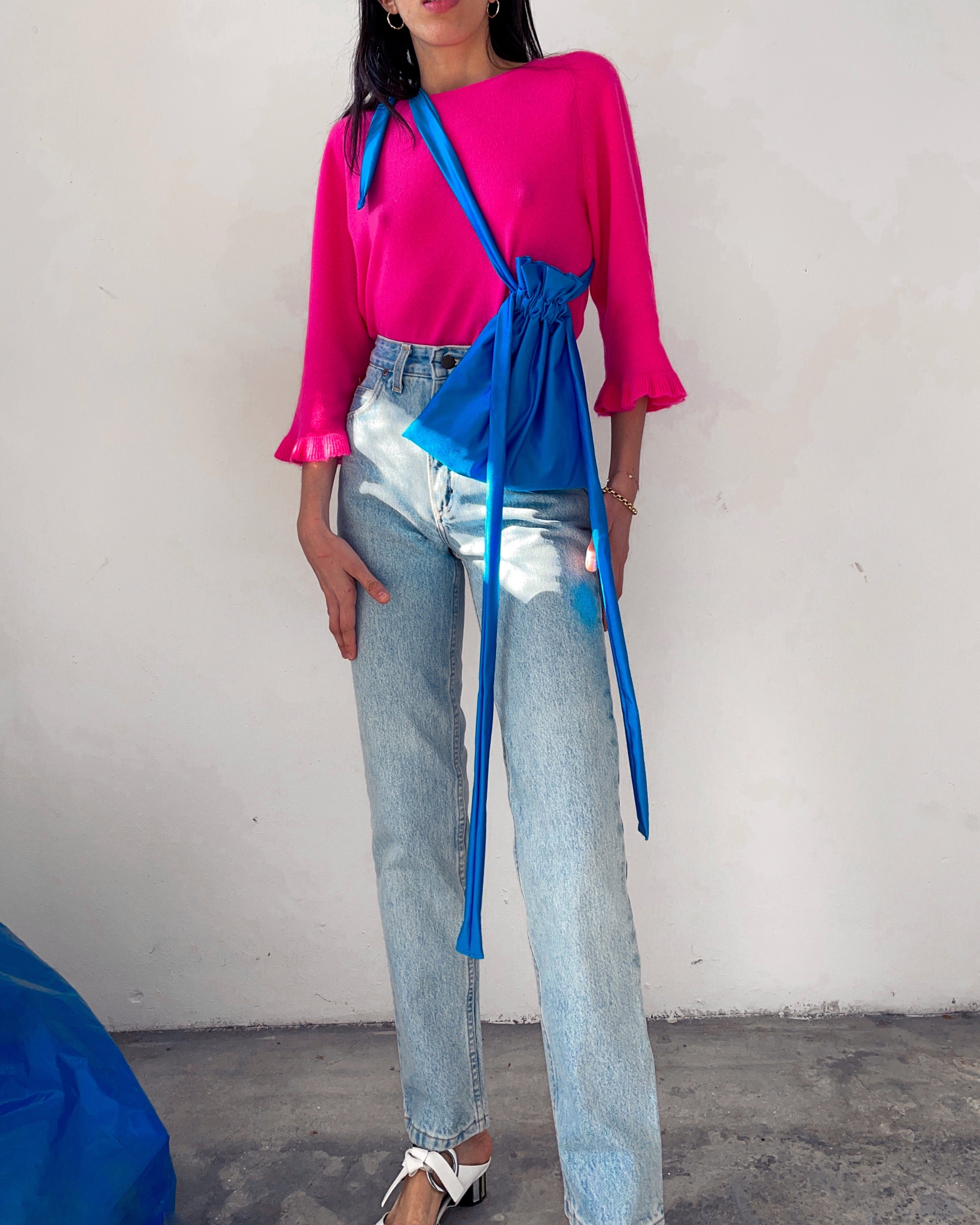 100% cashmere bright fucsia jumper