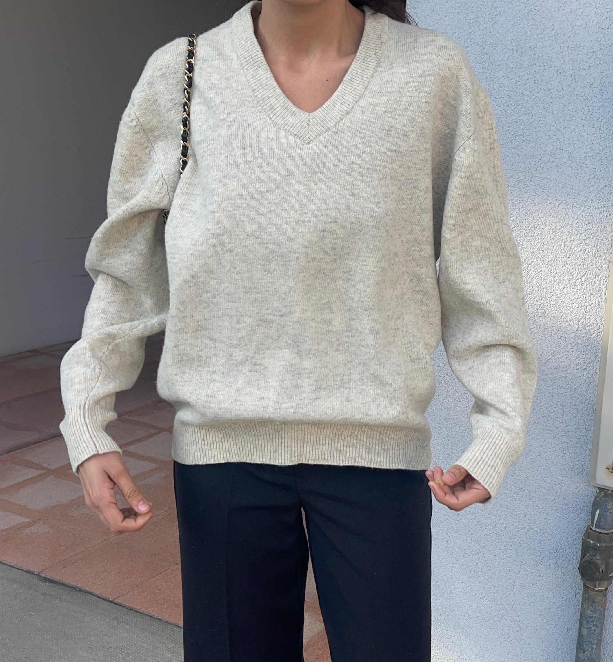 100 labswool melange jumper