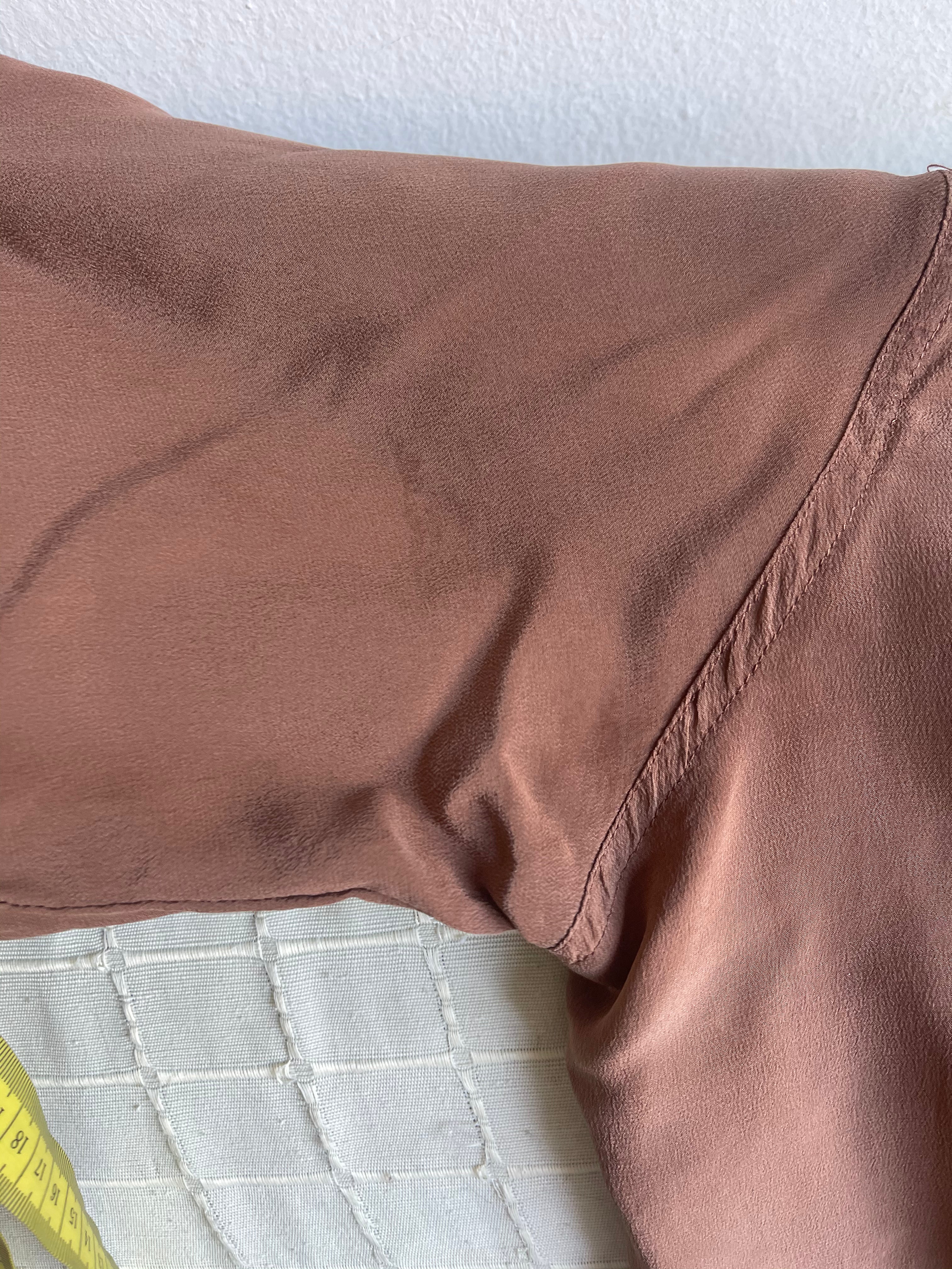 Caffè latte 100 silk shirt