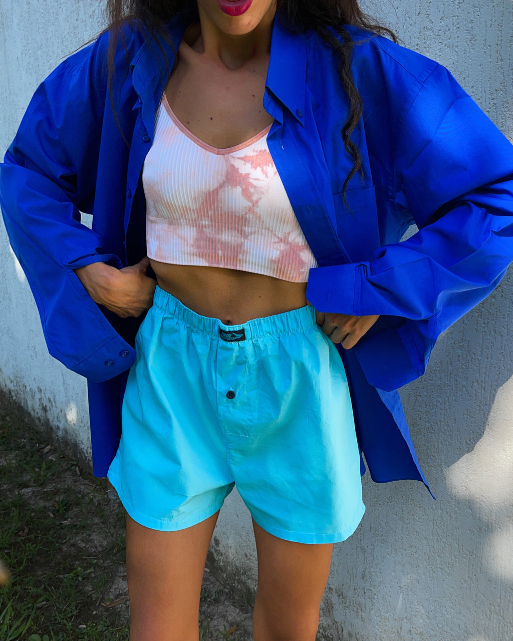 Camicione blu elettrico
