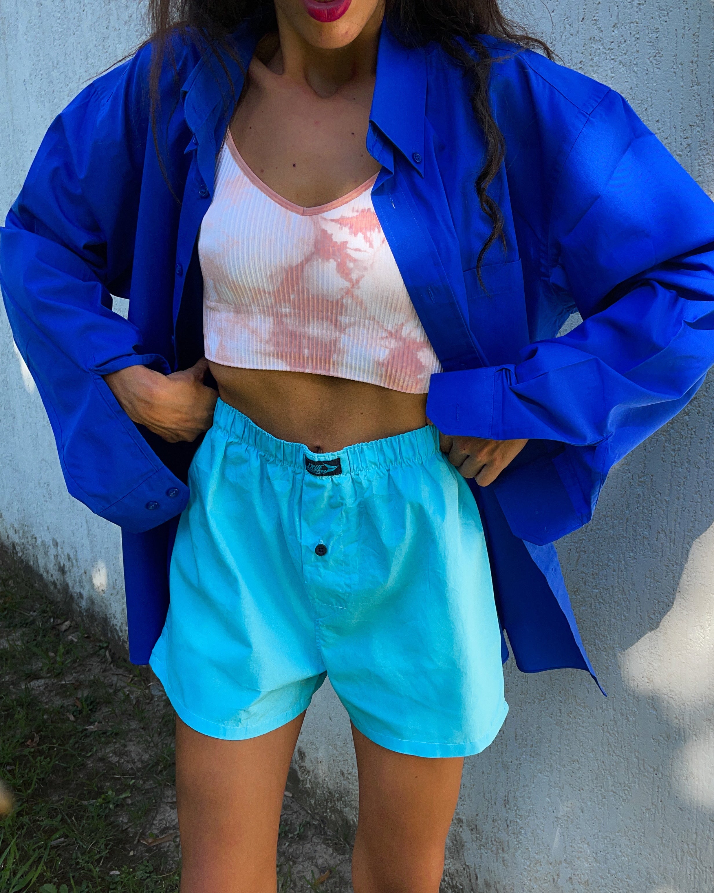 Camicione blu elettrico