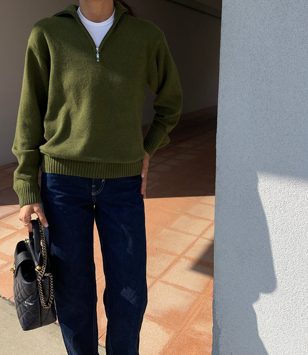 Olive green sweater
