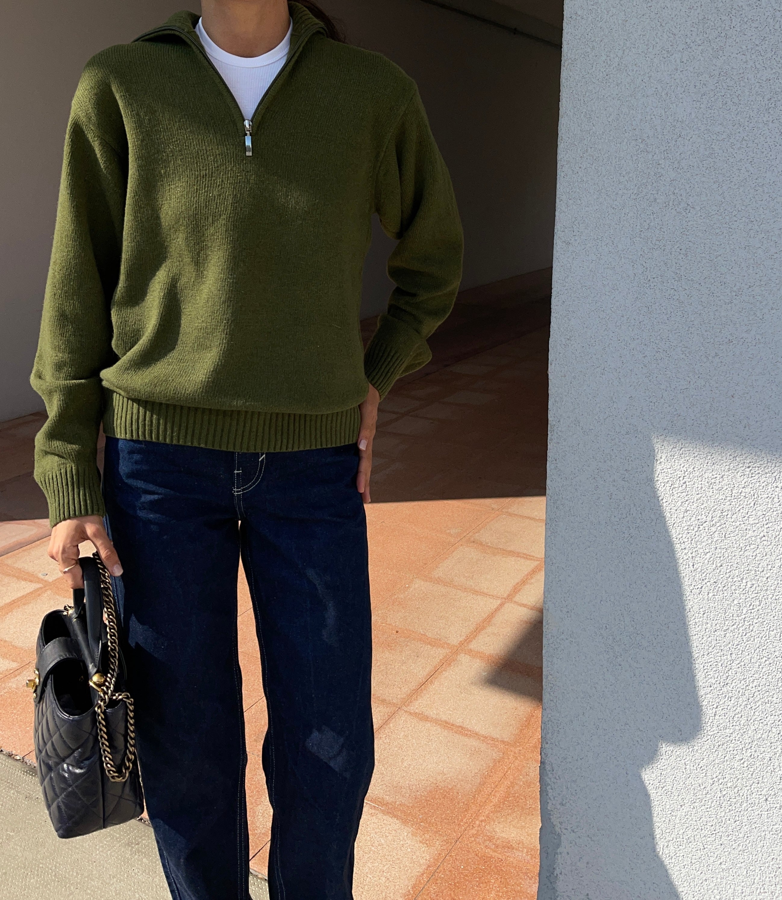 Olive green sweater