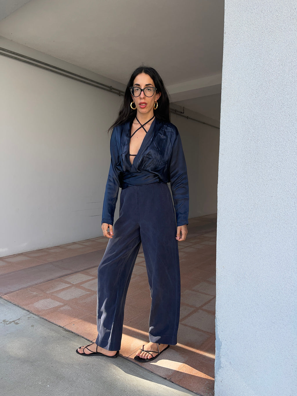 100 silk trousers