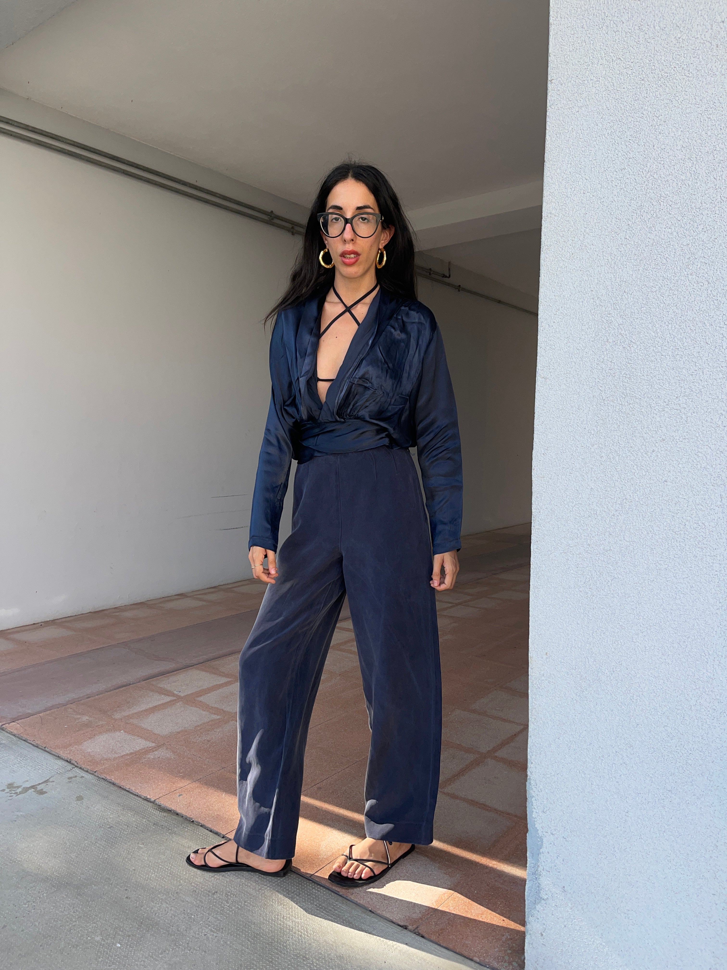 100 silk trousers