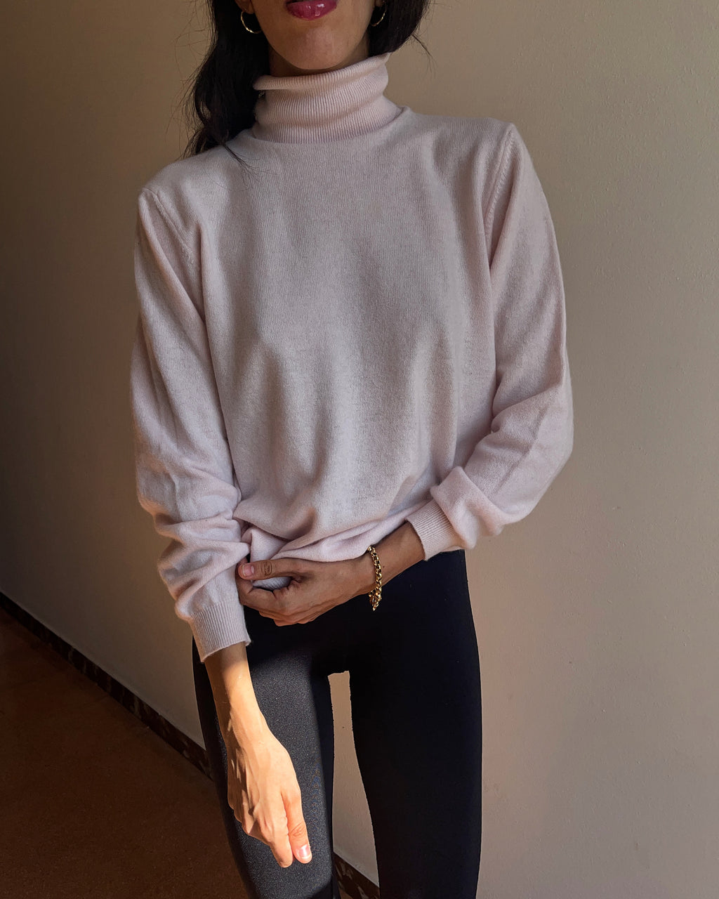 Angora blend pink jumper