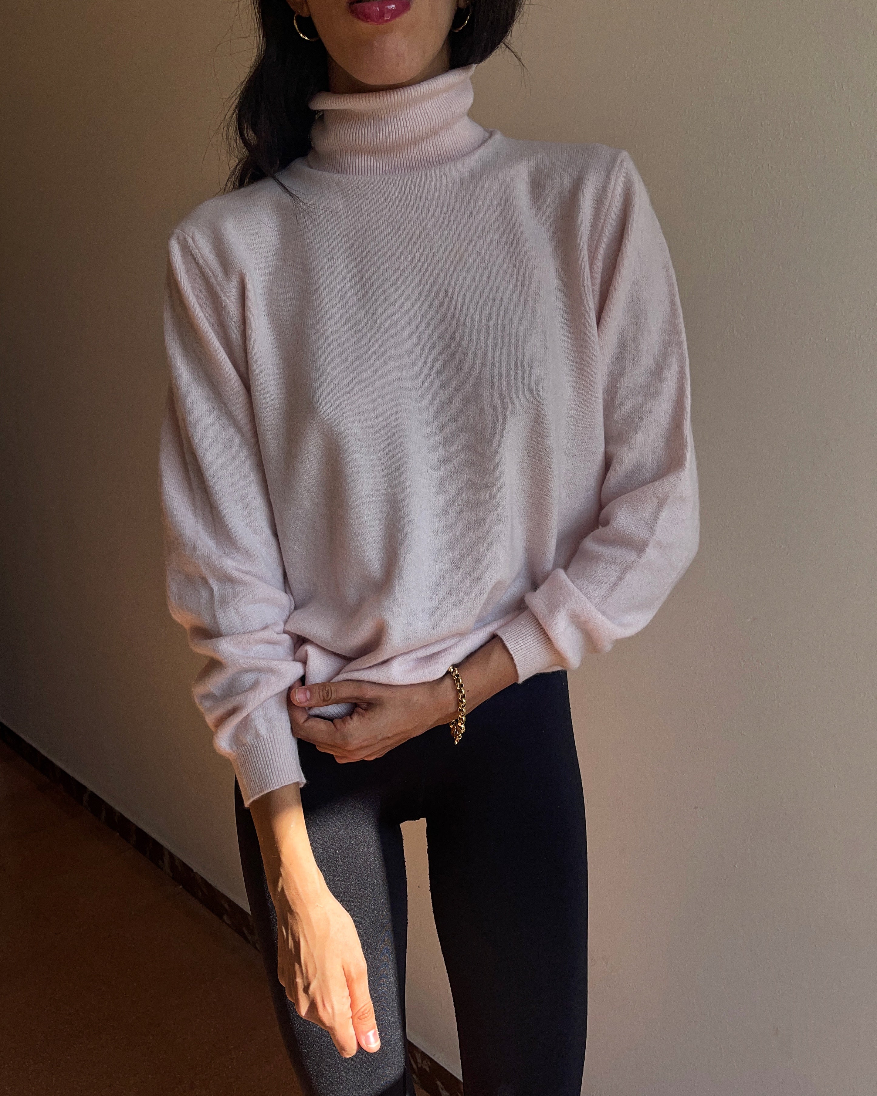 Angora blend pink jumper