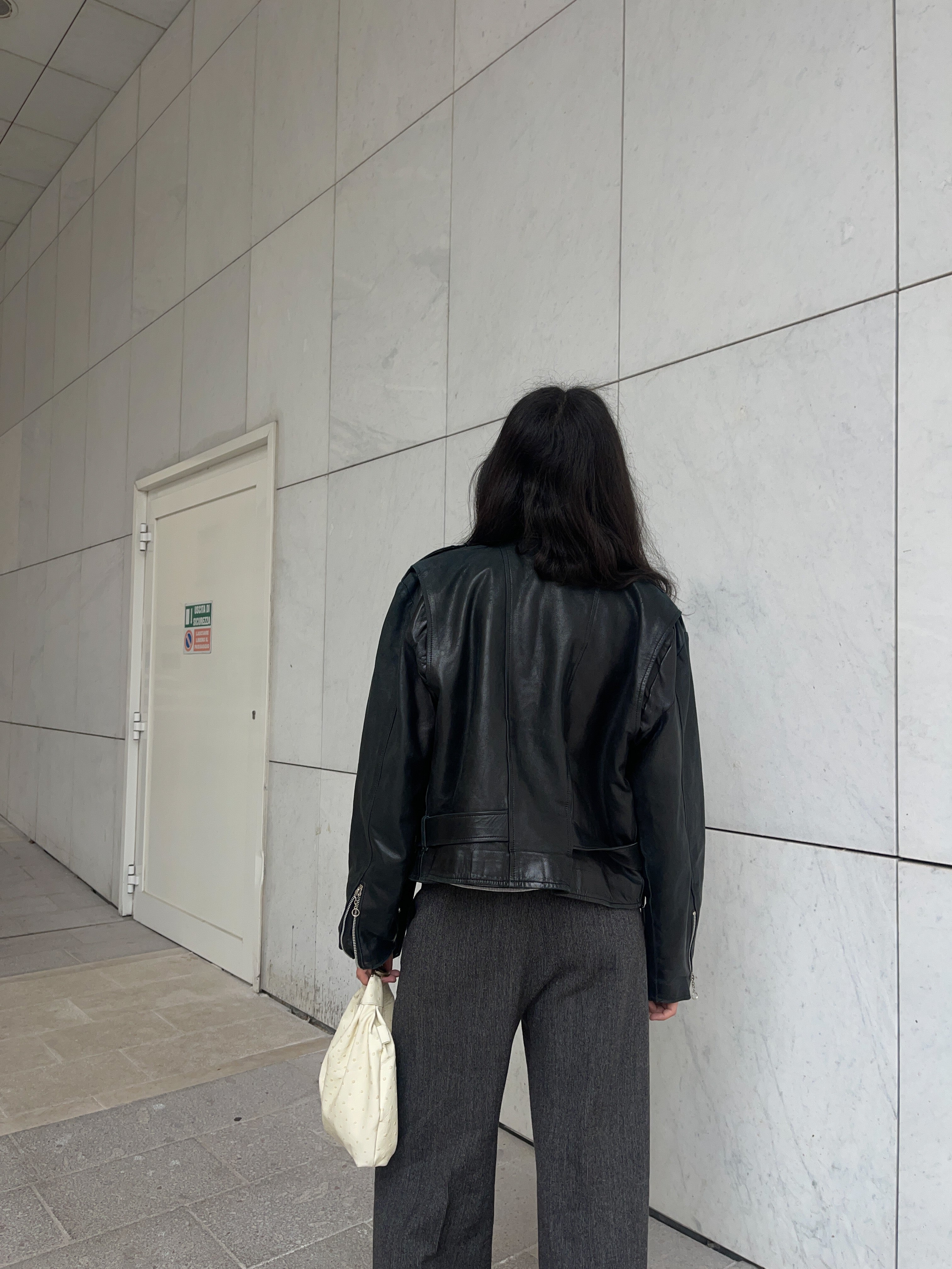 Chiodo vintage pelle