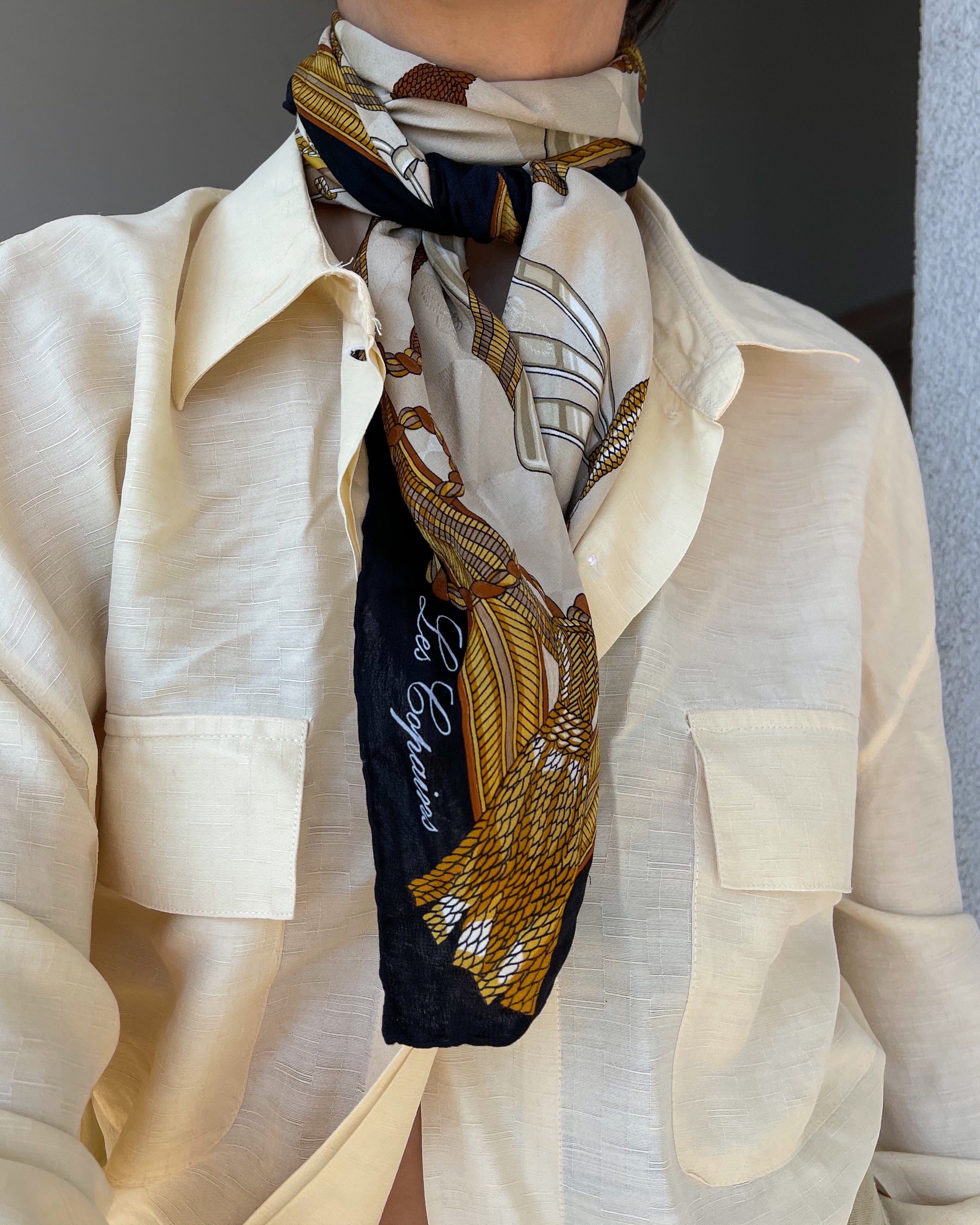 100 silk ivory shirt