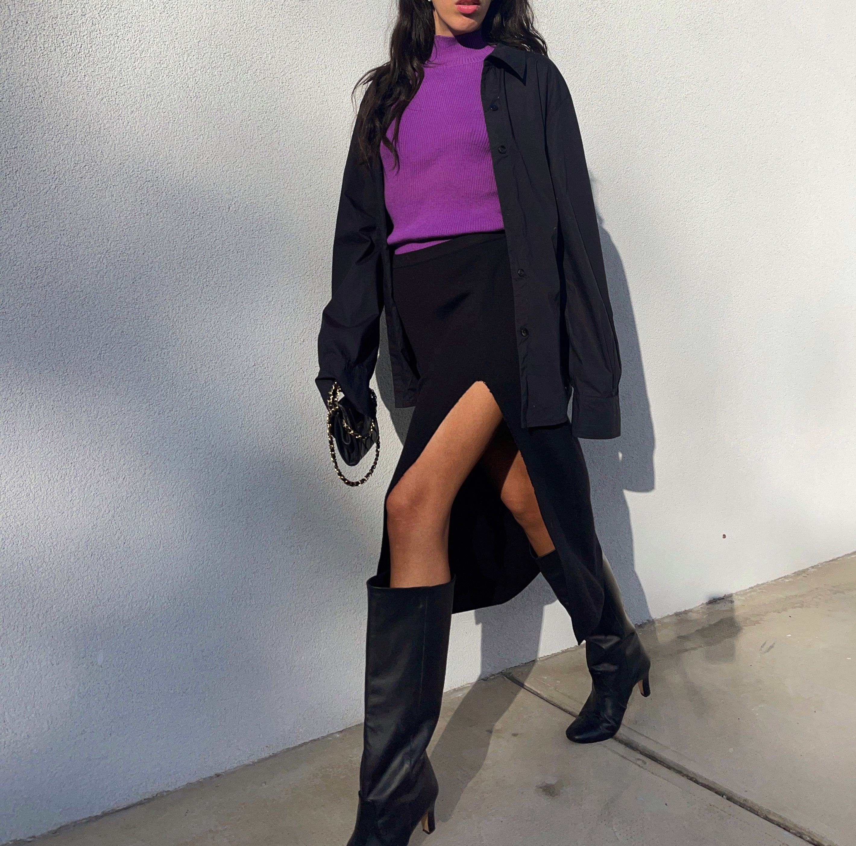 Violet merino jumper