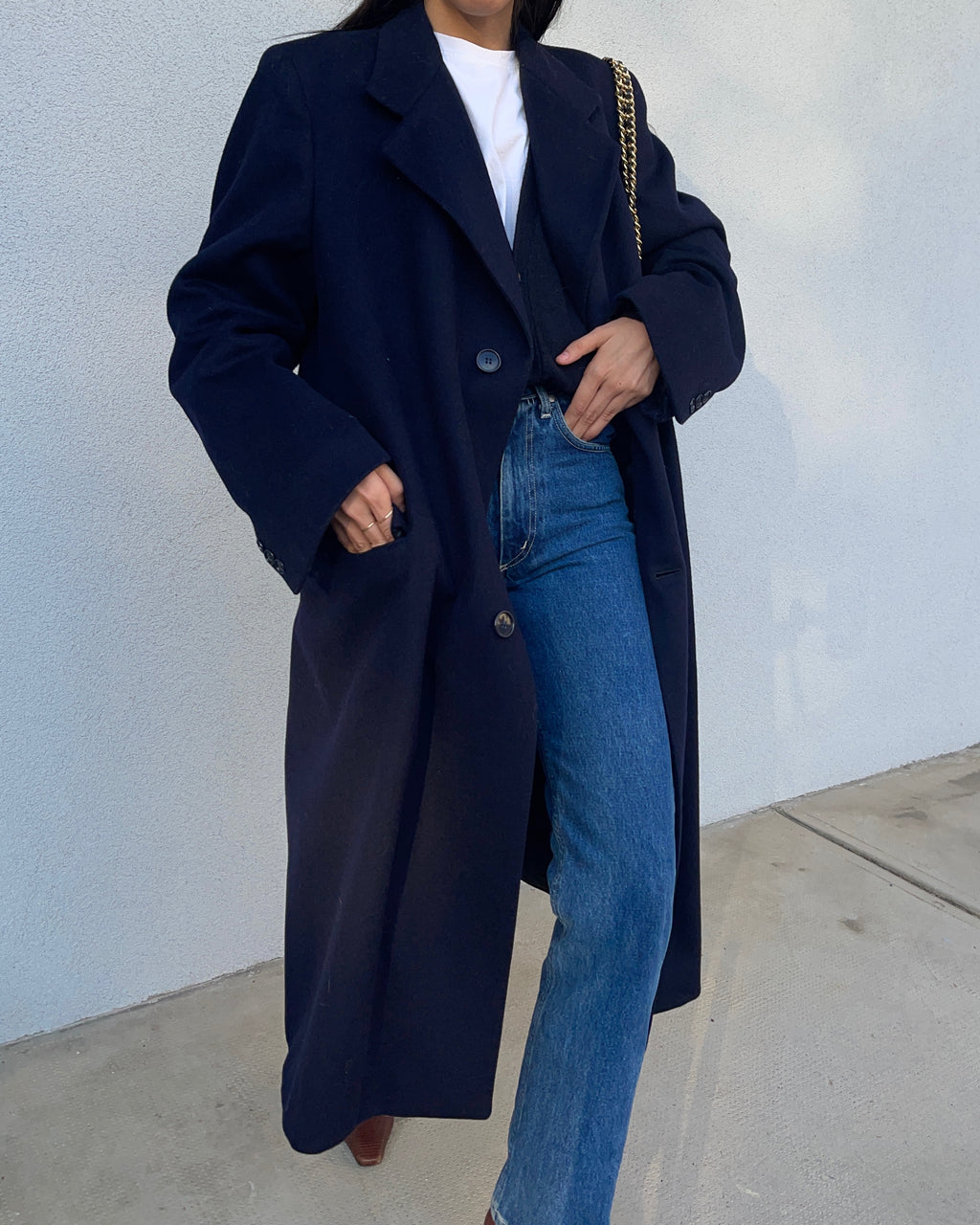 100 wool blue coat