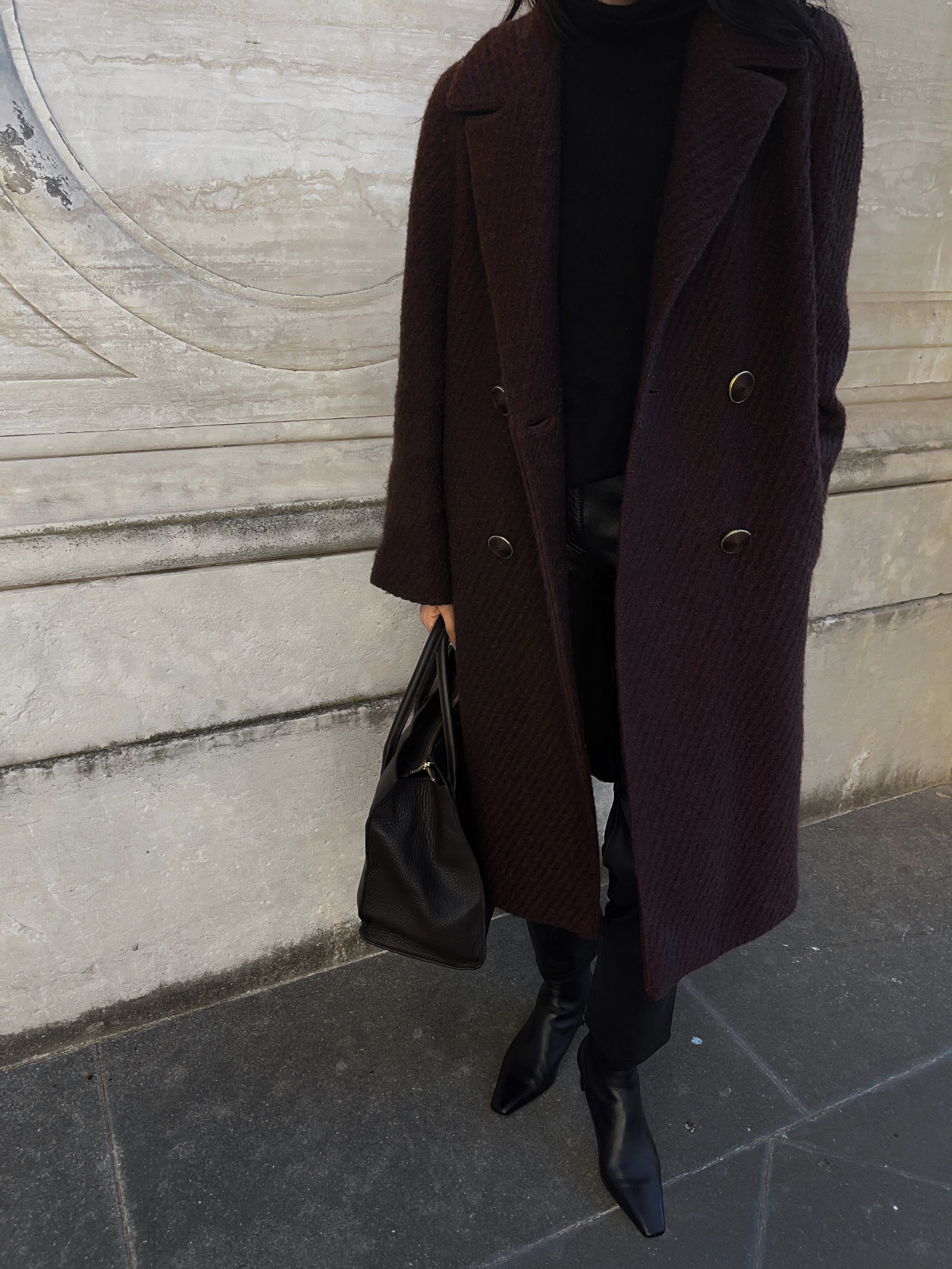 Chocolate wool coat
