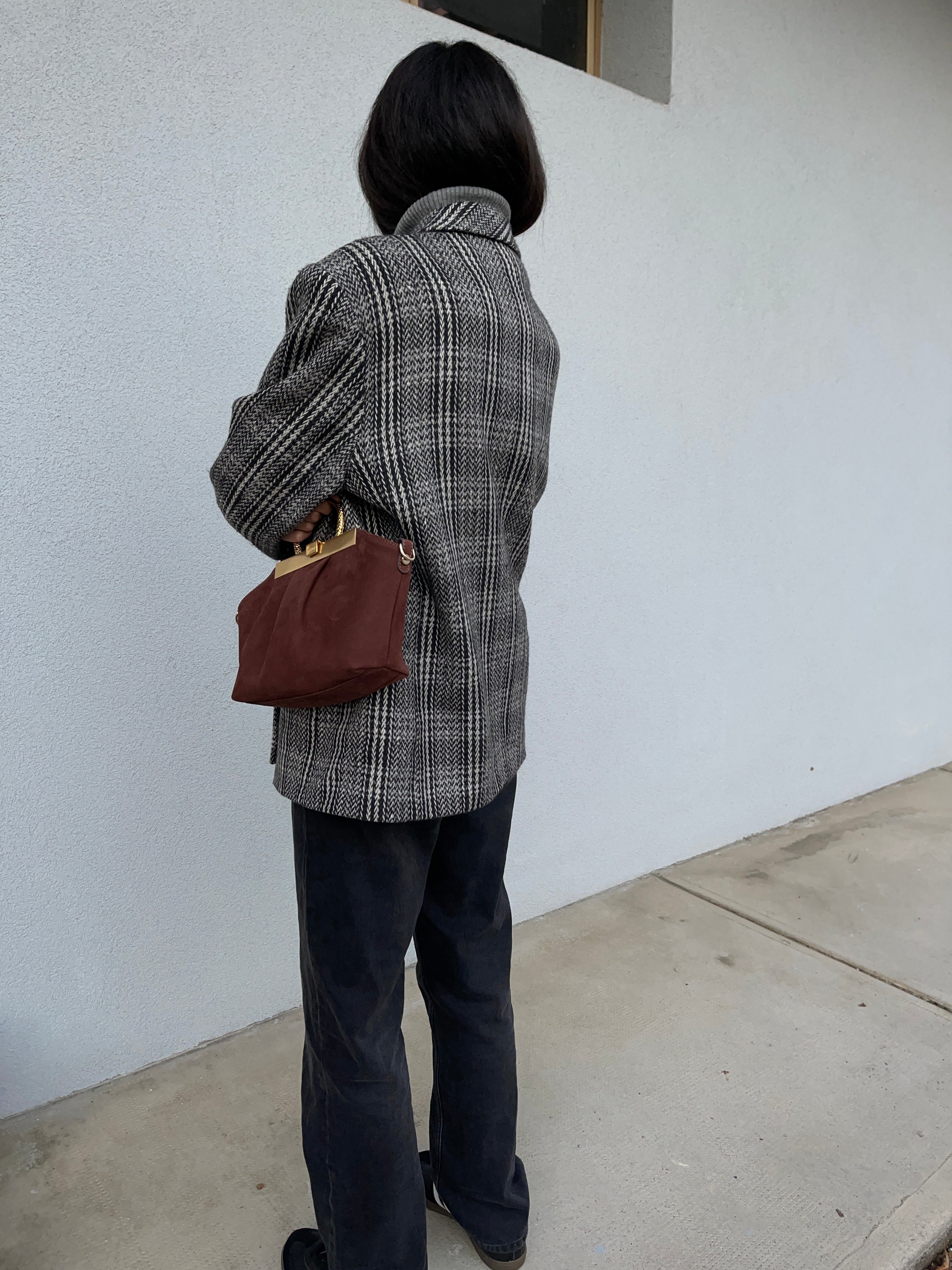 Check wool blazer