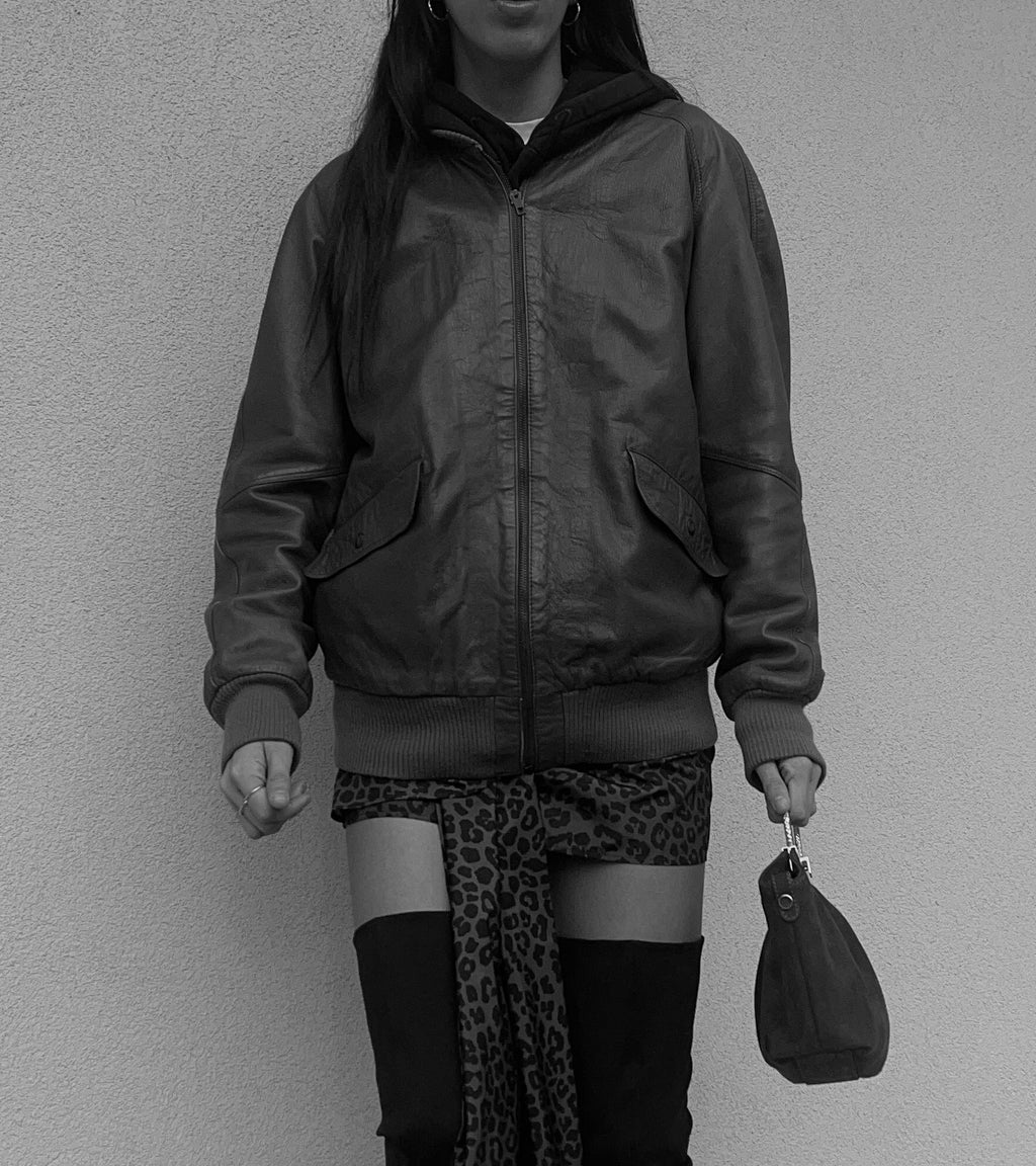 Nocciola Nappa bomber