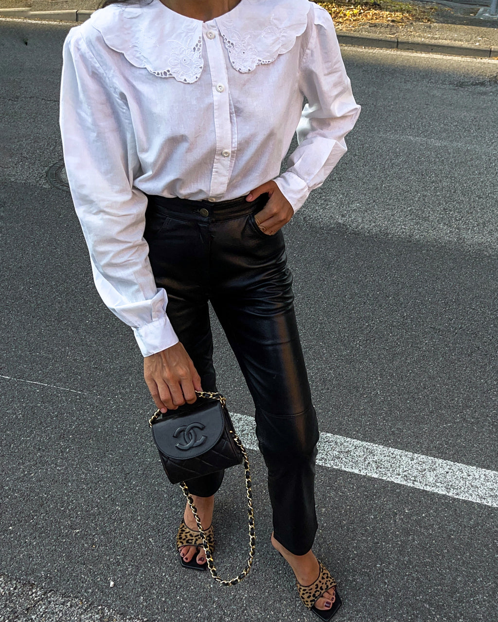 Collar cotton blouse
