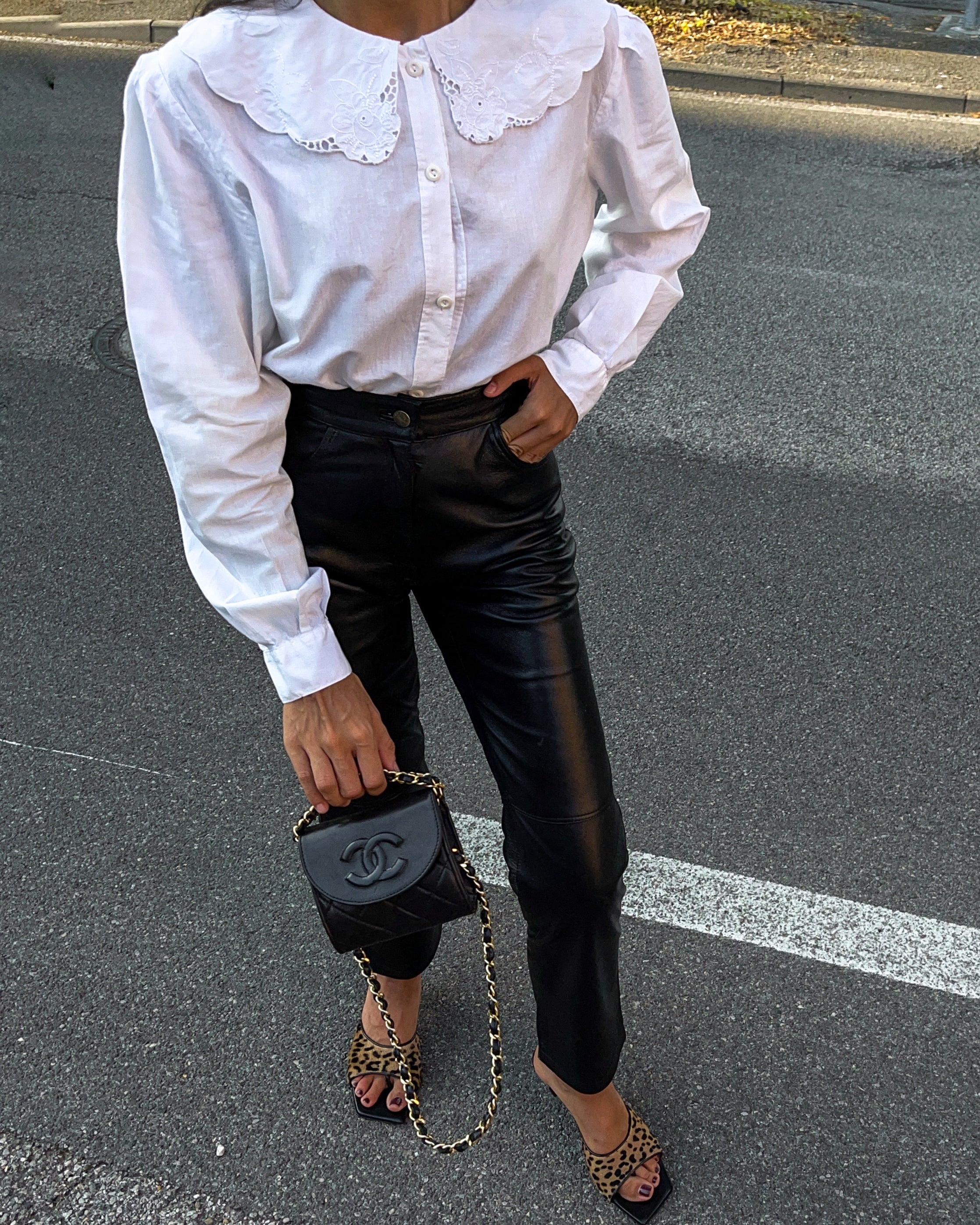Collar cotton blouse
