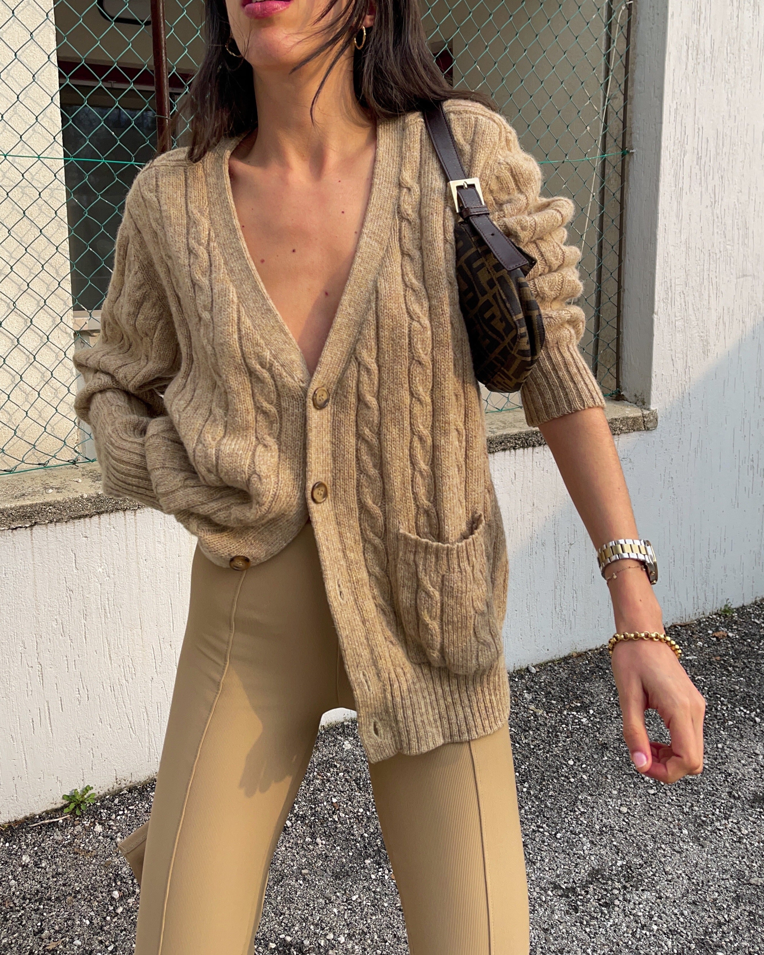 100% wool cable knit jumper