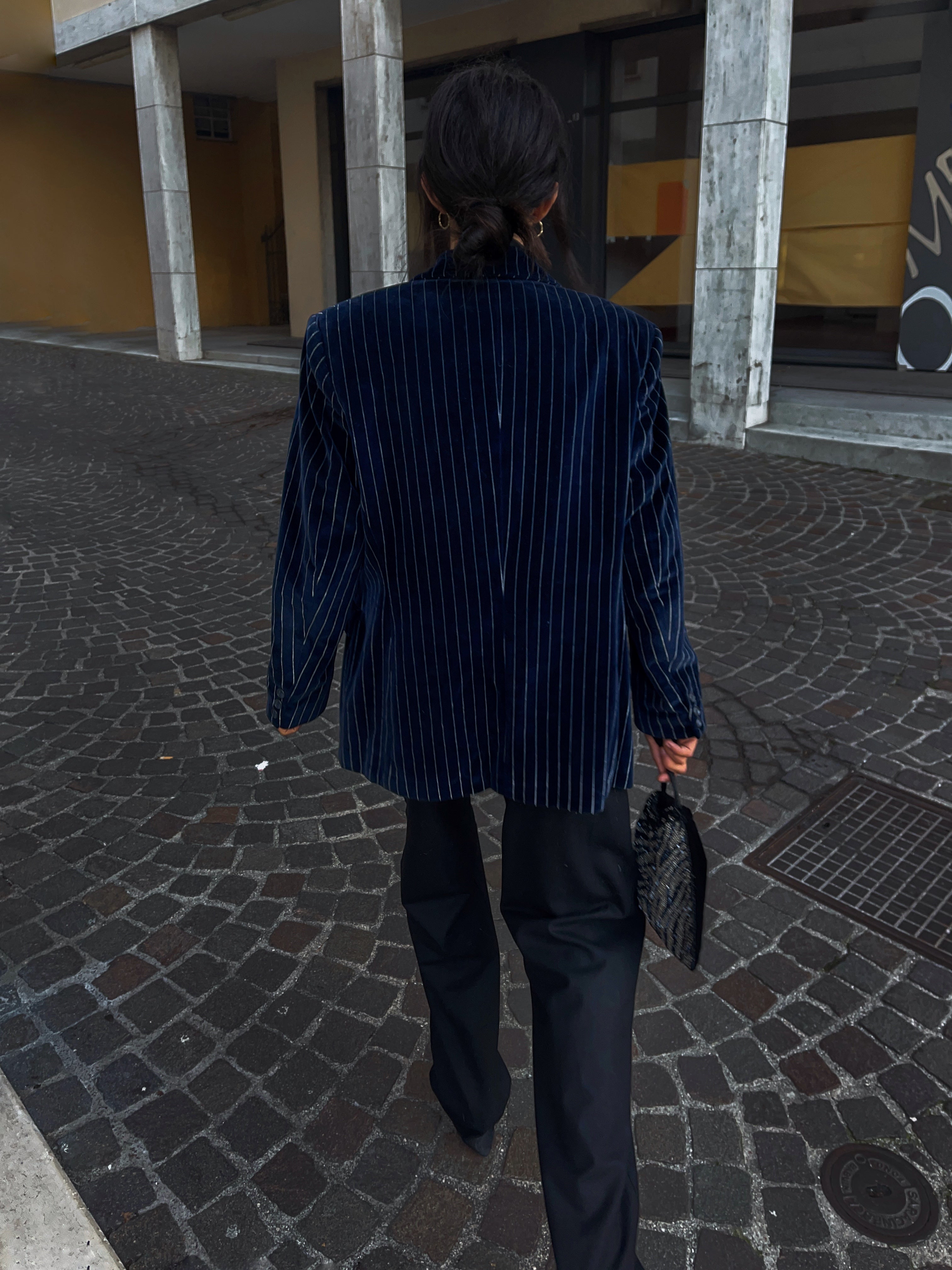Velvet blue blazer